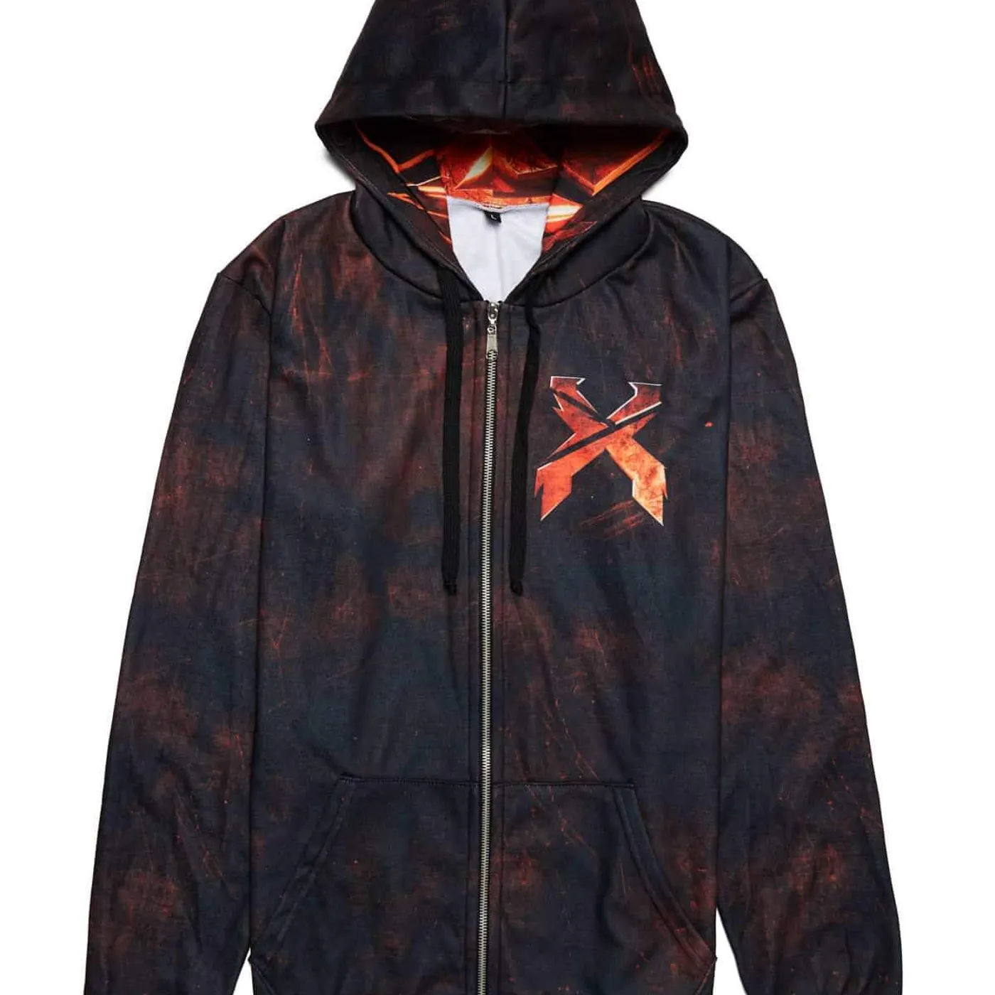 Excision ‘Decepticon’ Full-Zip Hoodie - Ruby