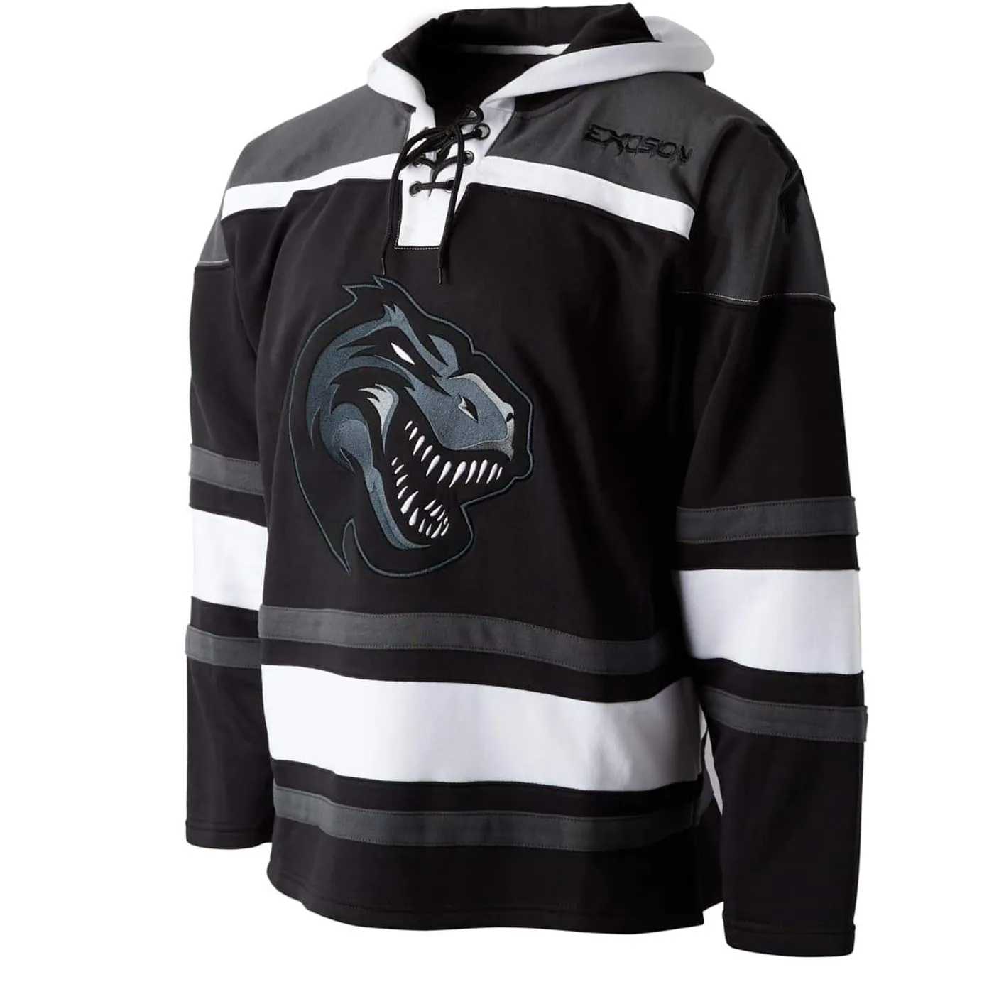 Excision 'Rex' Lacer Hoodie - Black/Grey/White