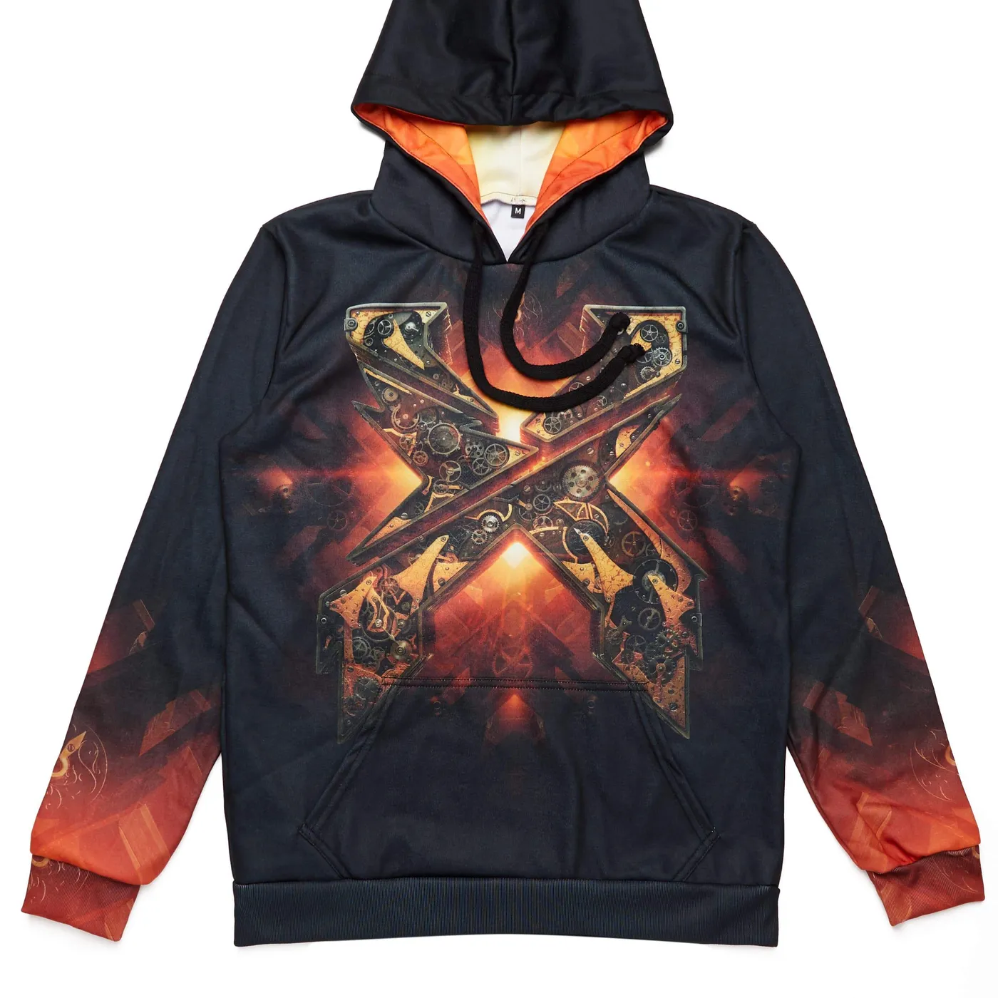 Excision Evolution Tour Dye Sub Hoodie - Black/Orange/Red
