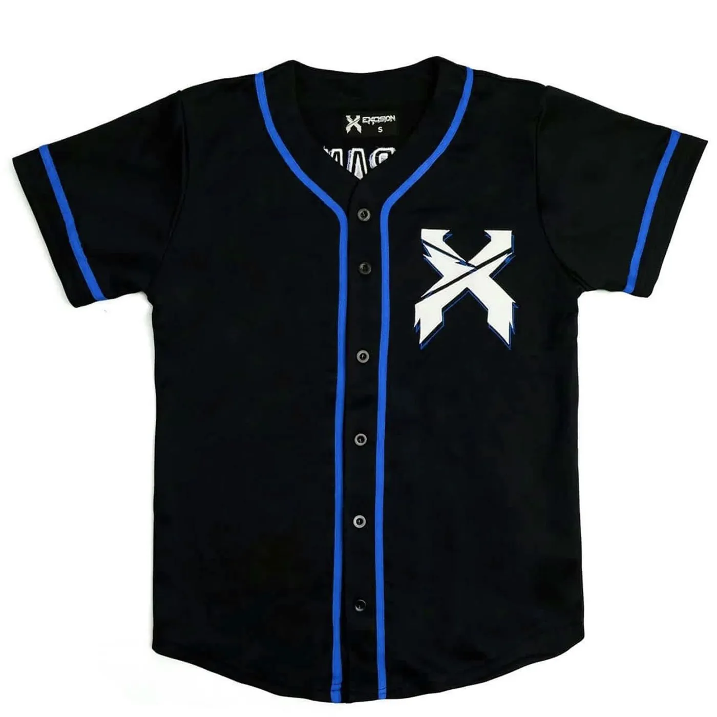 Excision Baseball Jersey - Black/Blue