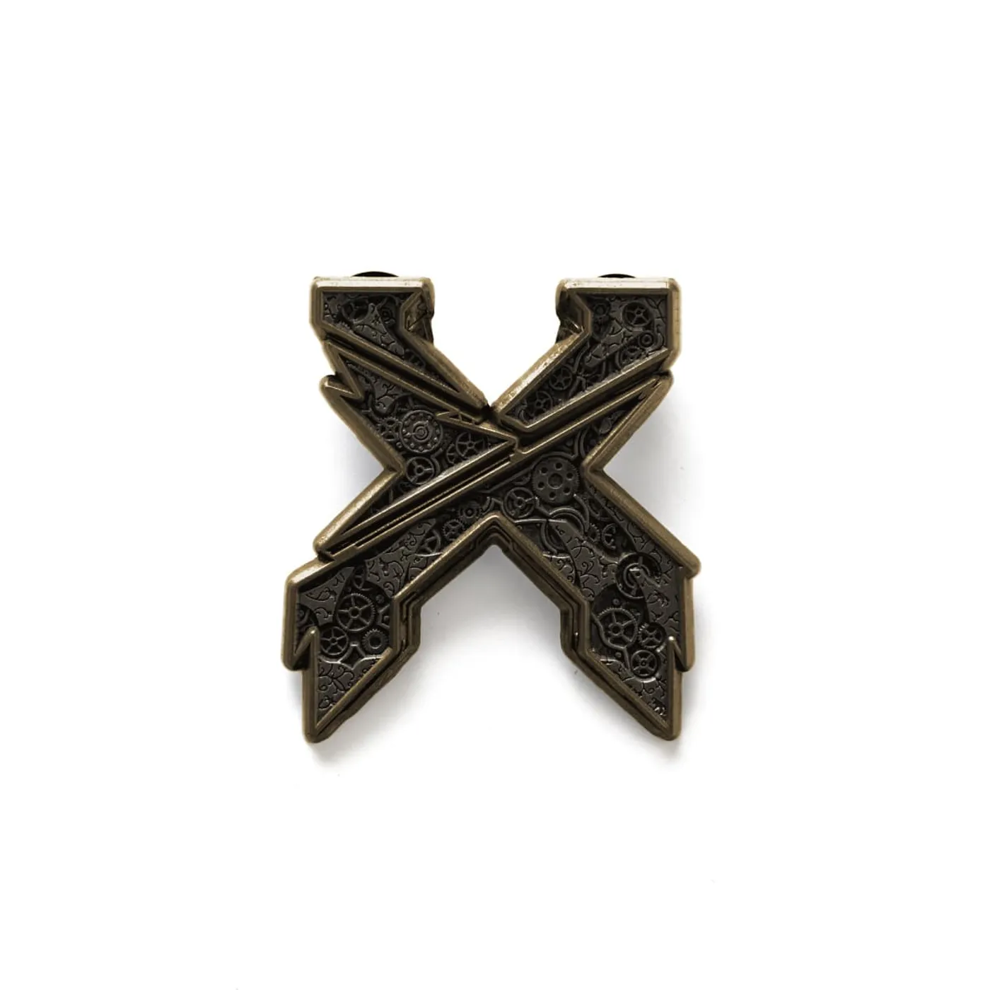 Excision 'Mech' Logo Pin - Antique Gold