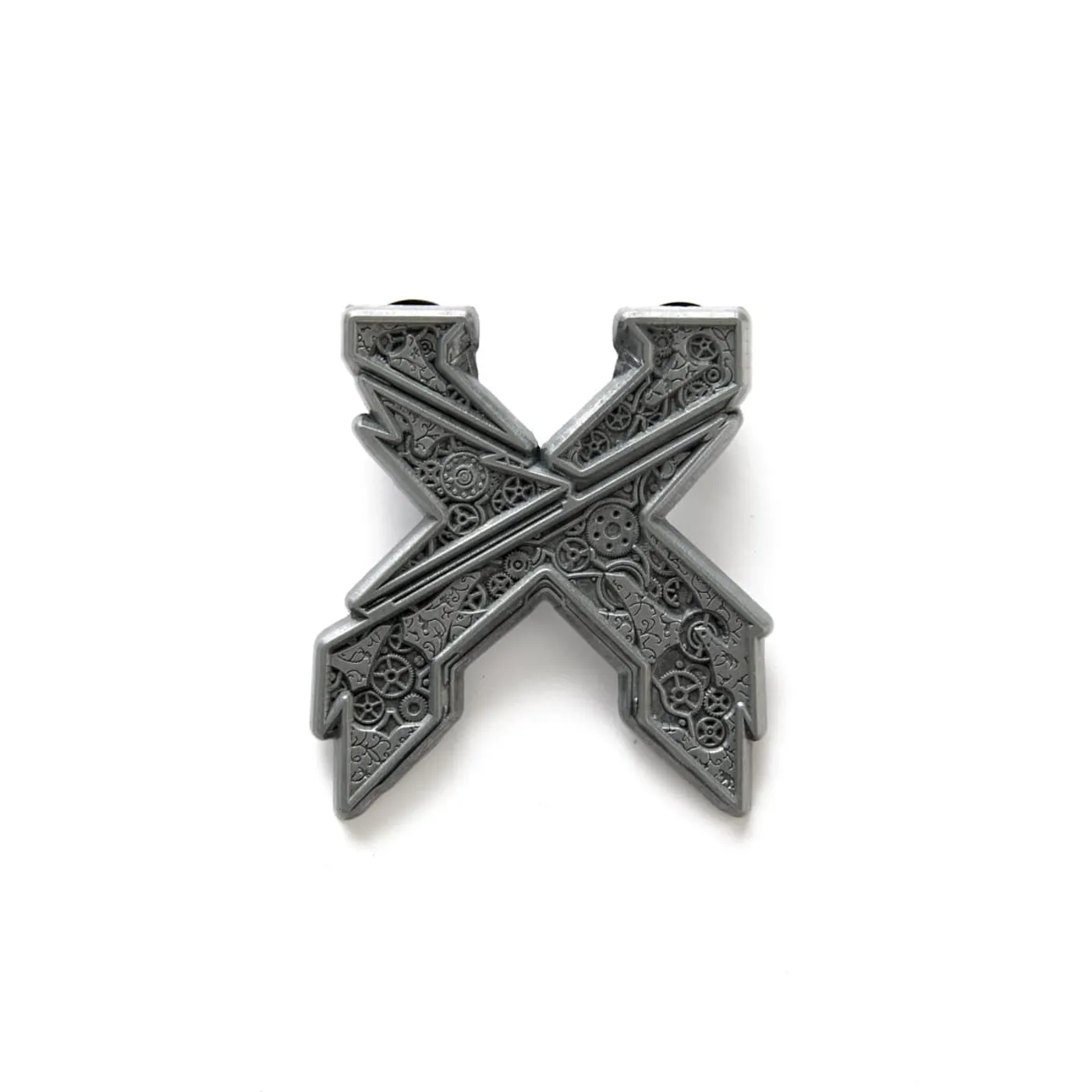 Excision 'Mech' Logo Pin - Antique Silver