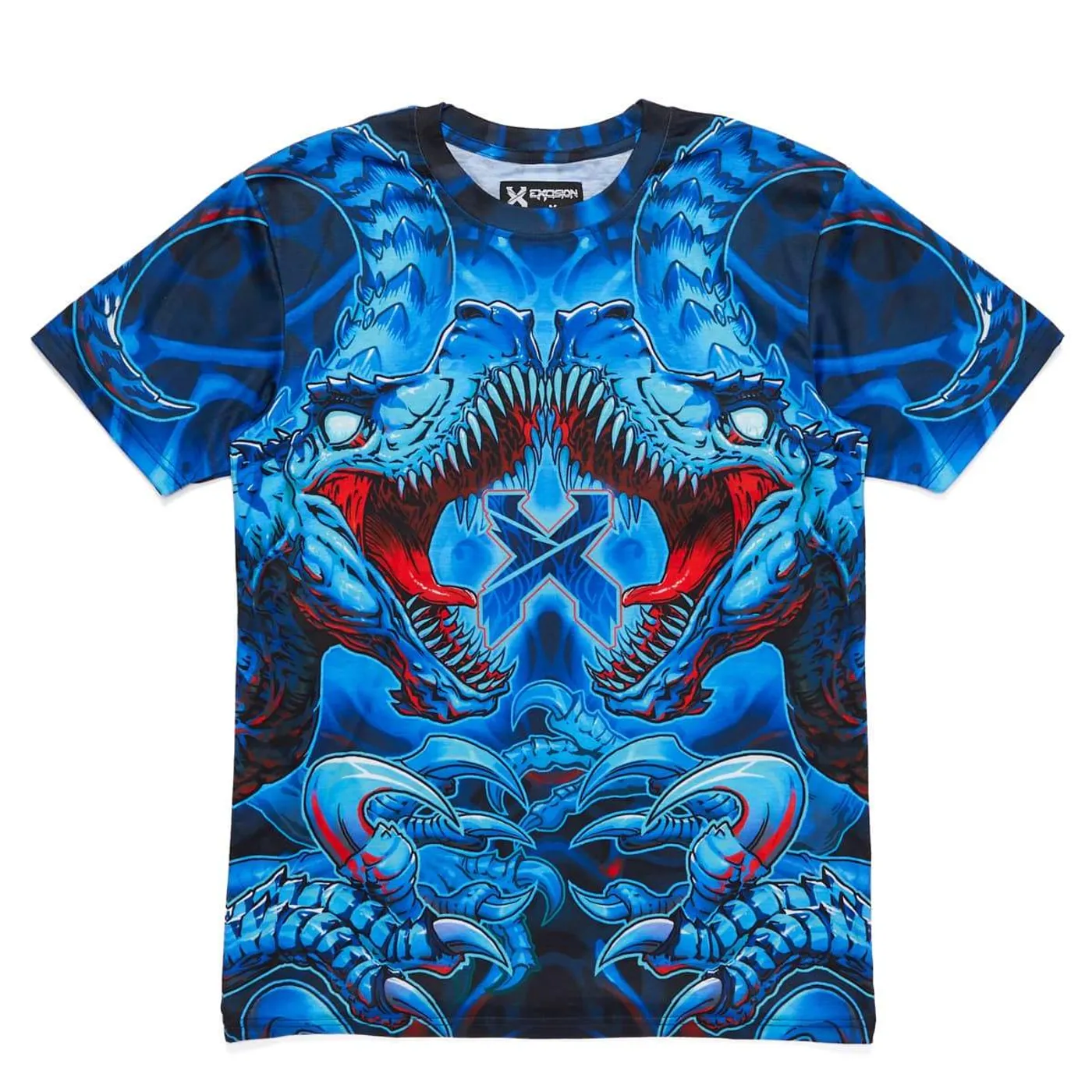 Excision 'Raptor Attack' Dye Sub Tee - Blue