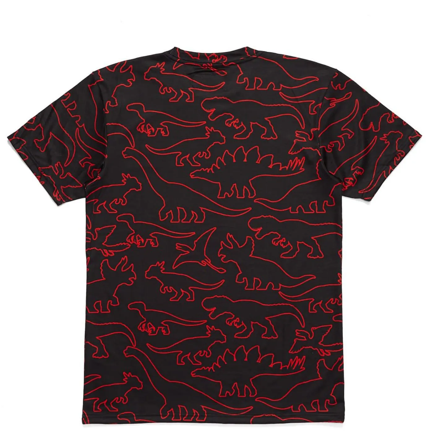Excision 'Dino Pattern' Dye Sub Tee - Black/Red
