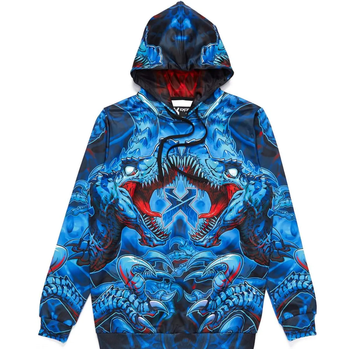 Excision 'Raptor Attack' Dye Sub Hoodie - Blue