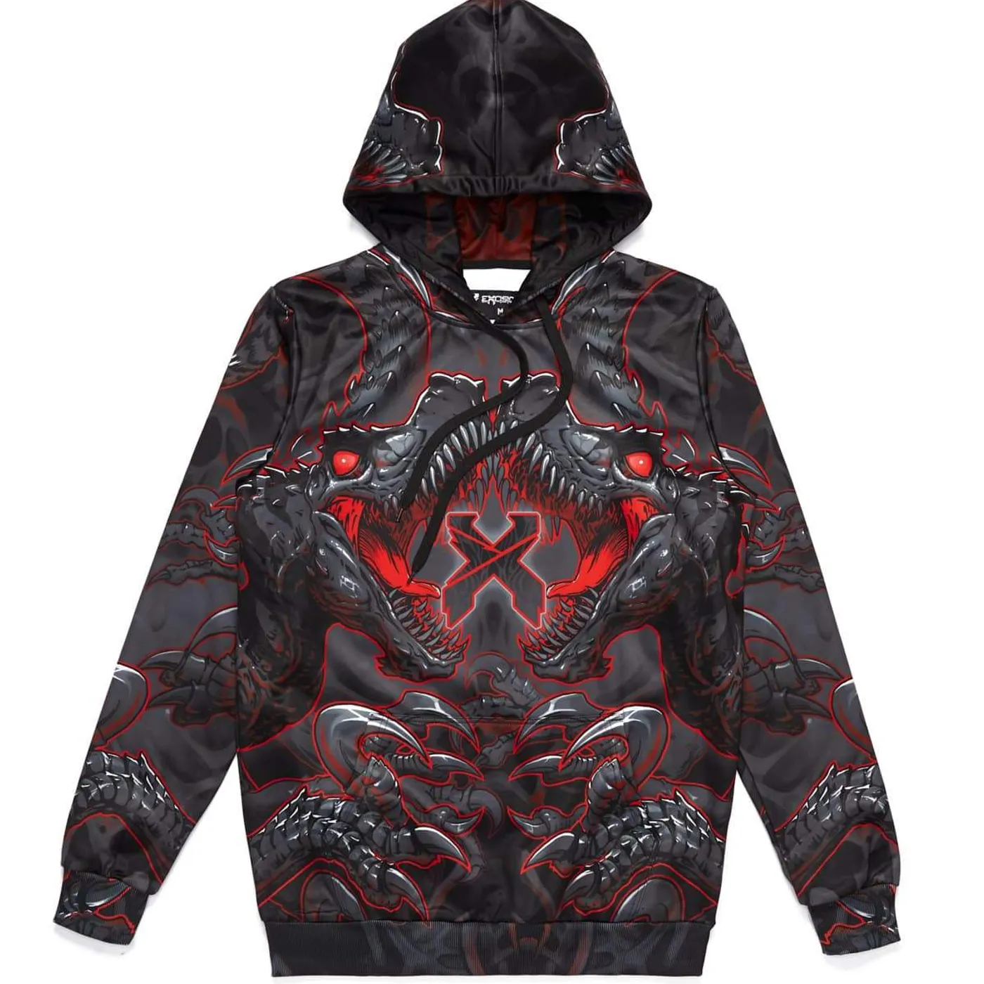 Excision 'Raptor Attack' Dye Sub Hoodie - Red