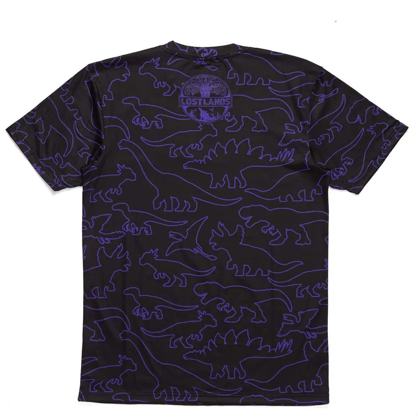 Excision 'Dino Pattern' Dye Sub Tee - Black/Purple