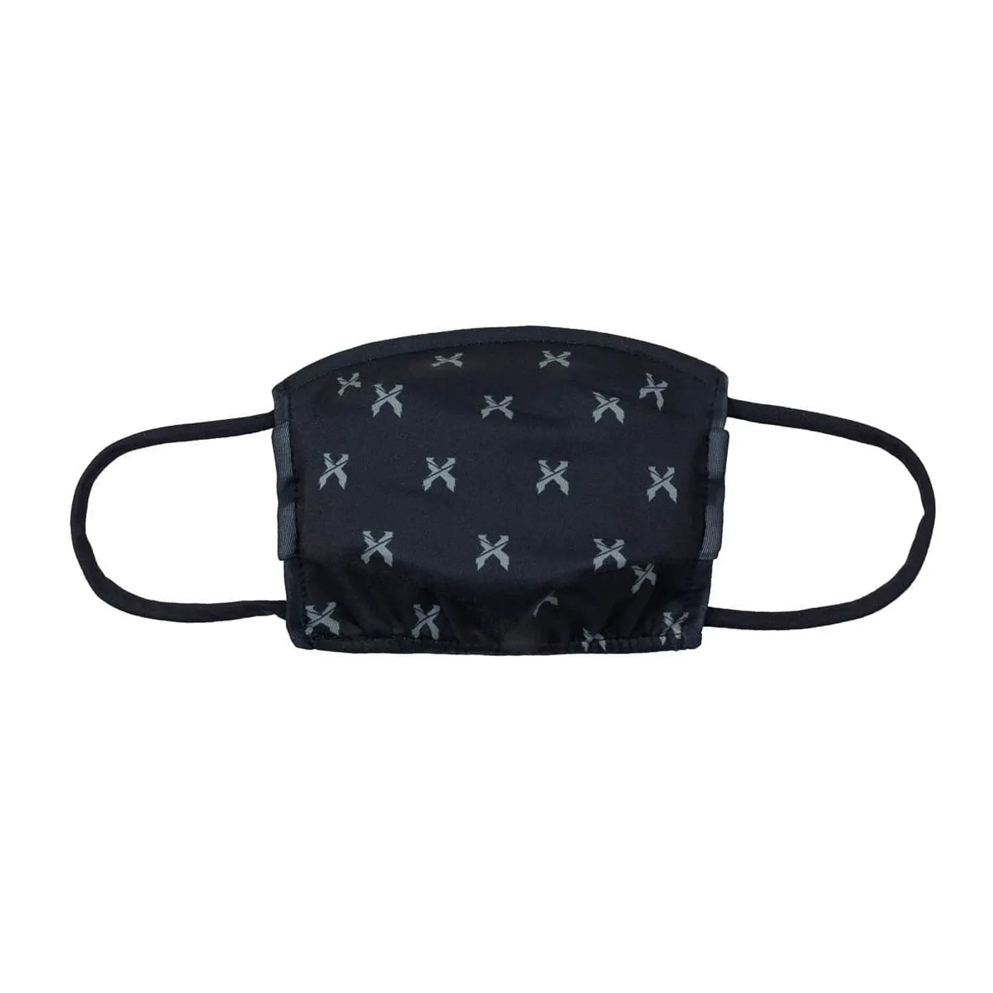Excision All-Over 'Sliced' Logo Face Mask - Black/Grey