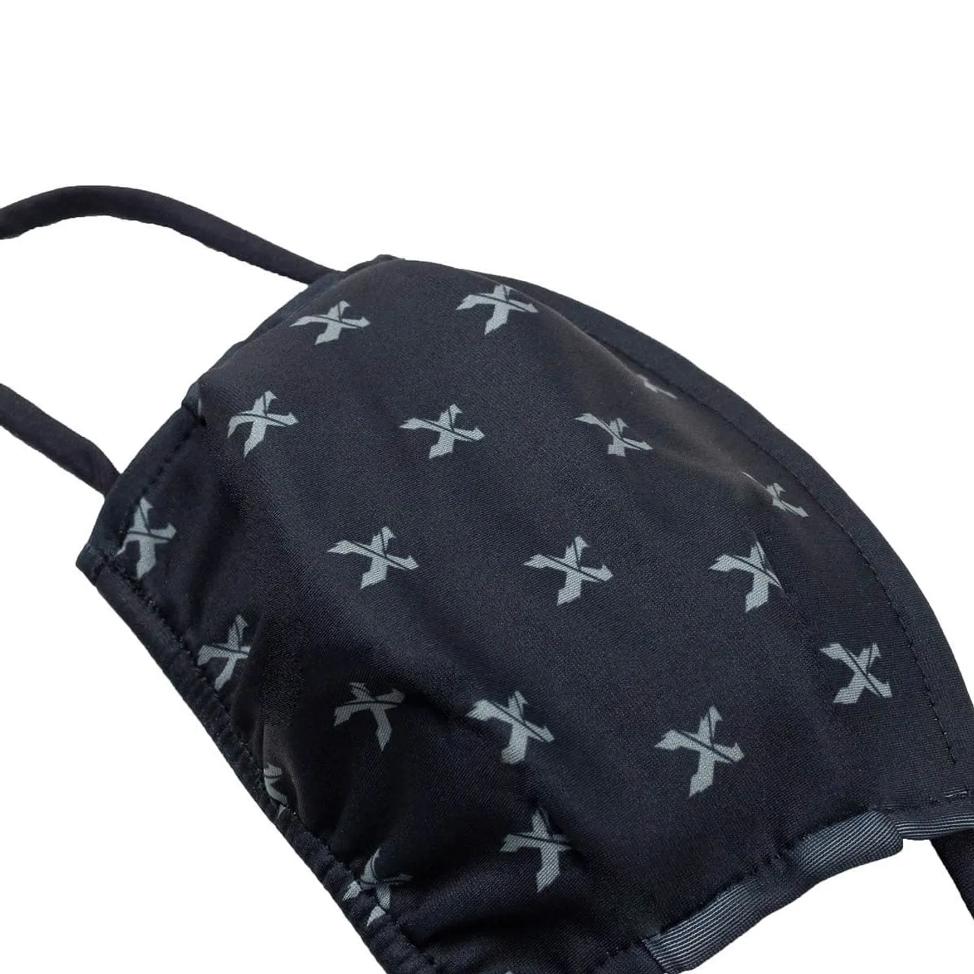 Excision All-Over 'Sliced' Logo Face Mask - Black/Grey