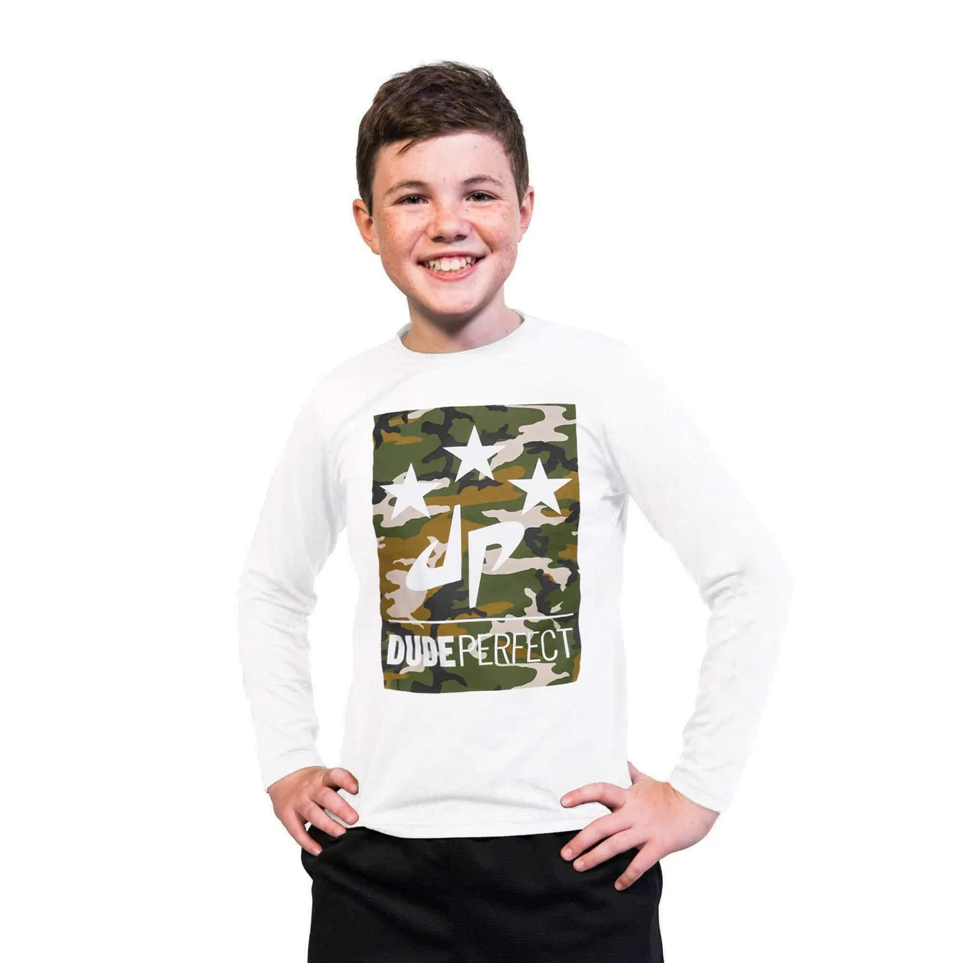 Dude Perfect Battles Camo Long Sleeve Tee