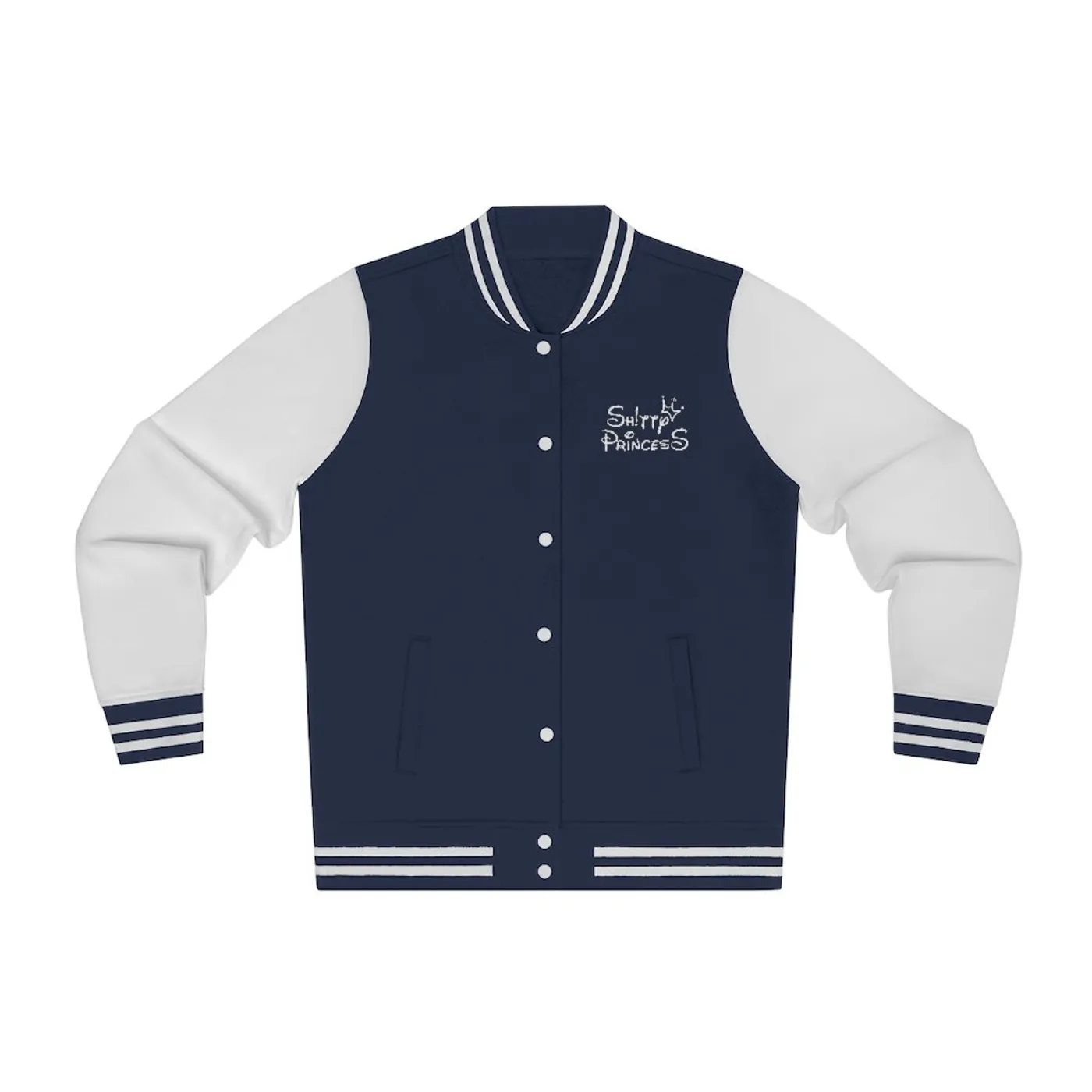 Women's Varsity Jacket in Shitty Princess White OG Logo