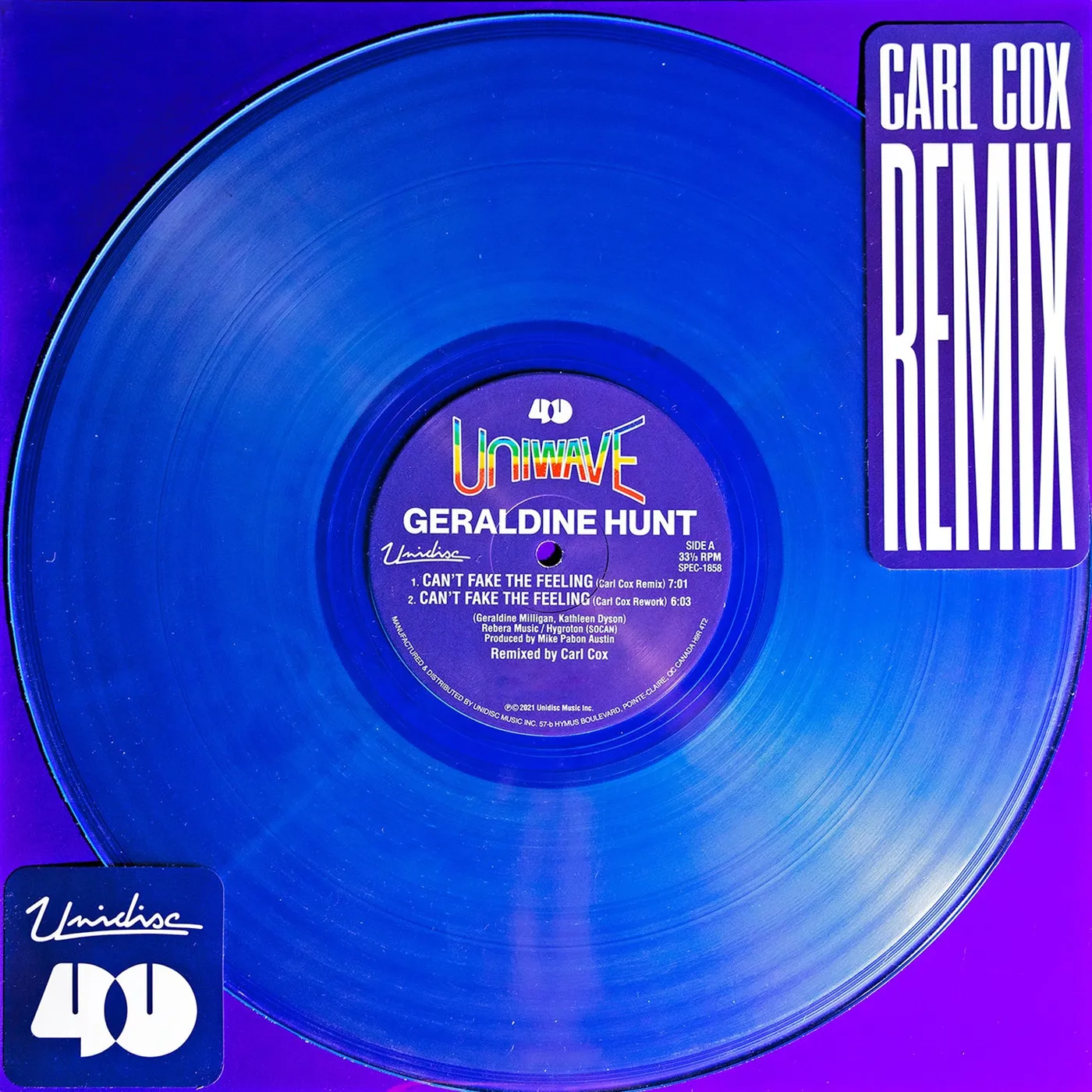 Geraldine Hunt - Can't Fake the Feeling (Carl Cox Rework)