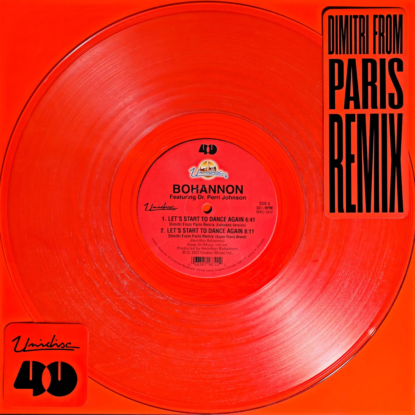 Bohannon - Let's Start to Dance Again (Dimitri From Paris Remix) (Vinyl)