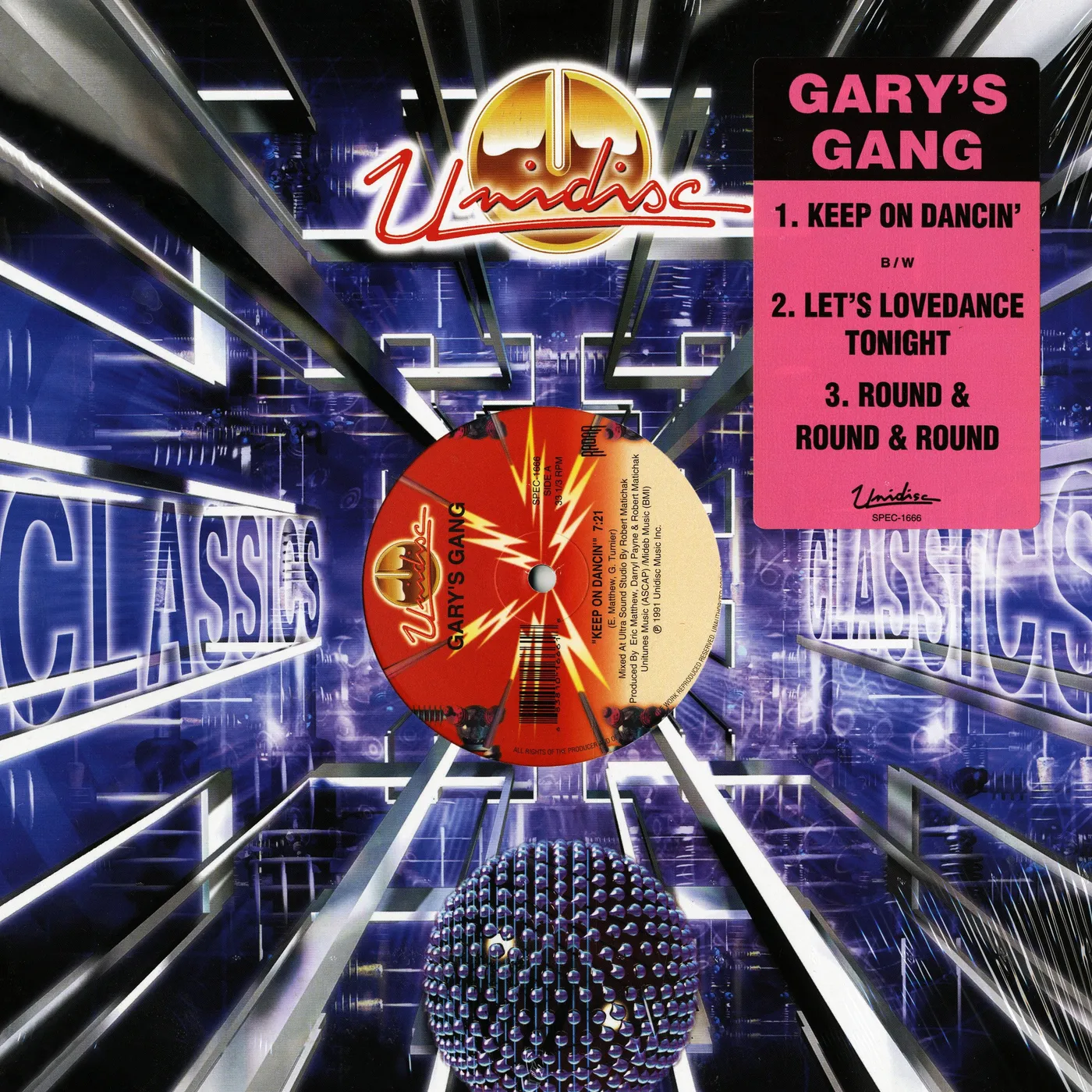 Gary's Gang - Keep On Dancin'/Let's Lovedance Tonight & Round and Round and Round (Vinyl)