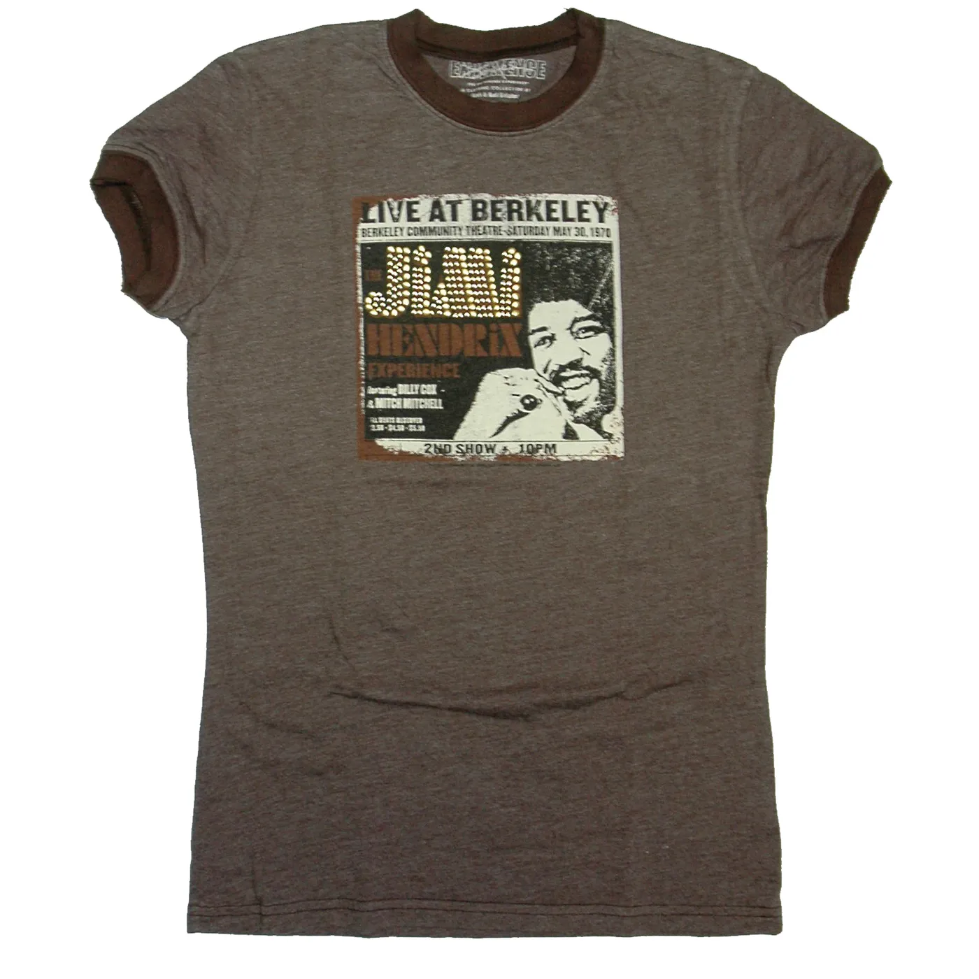 Jimi Hendrix Hendrix Live At Berkeley Ladies Ringer T-Shirt