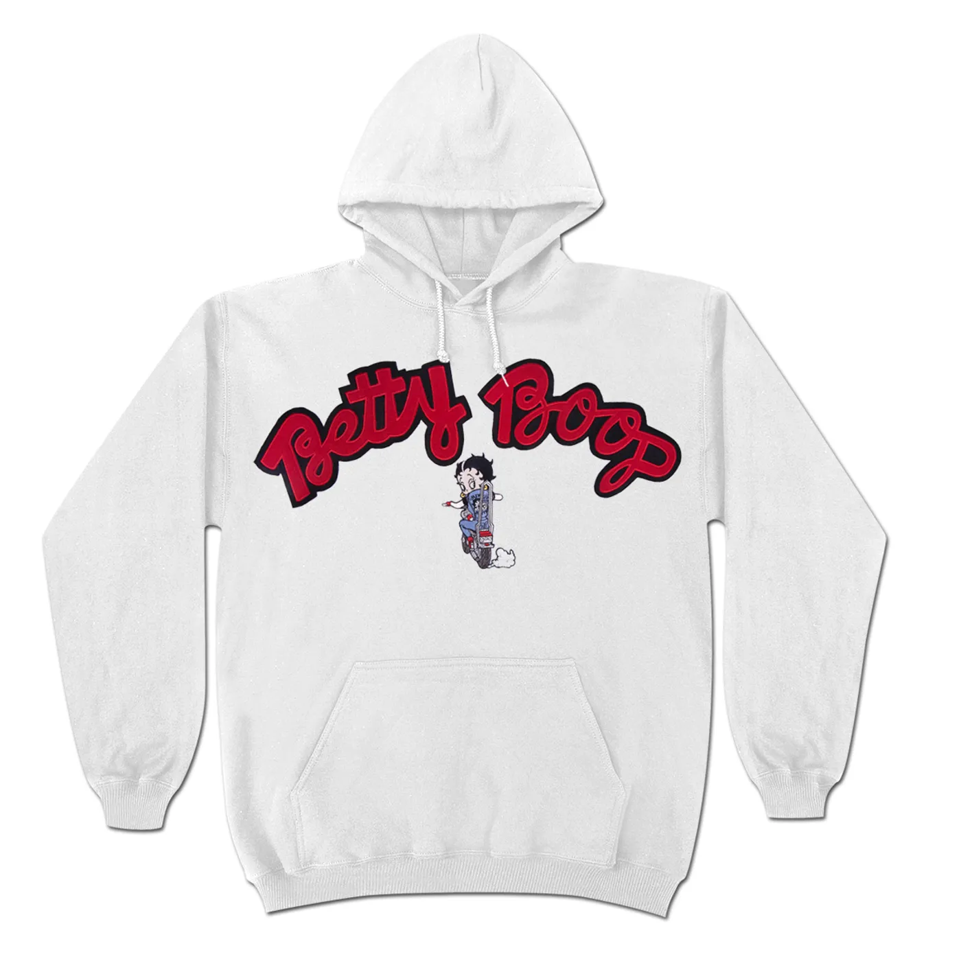 Betty Boop Biker Applique Hoodie