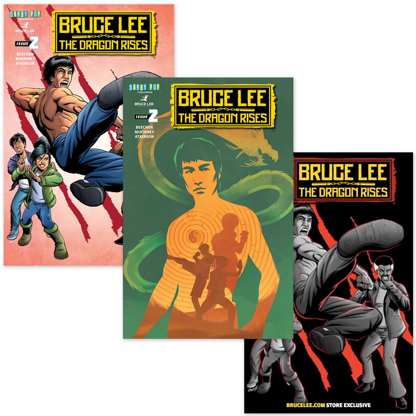 Bruce Lee The Dragon Rises Issue #2 – 3 Covers Bundle