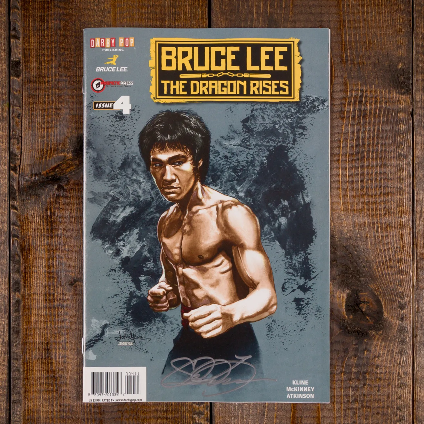 Bruce Lee The Dragon Rises Issue #4 Signed Cover