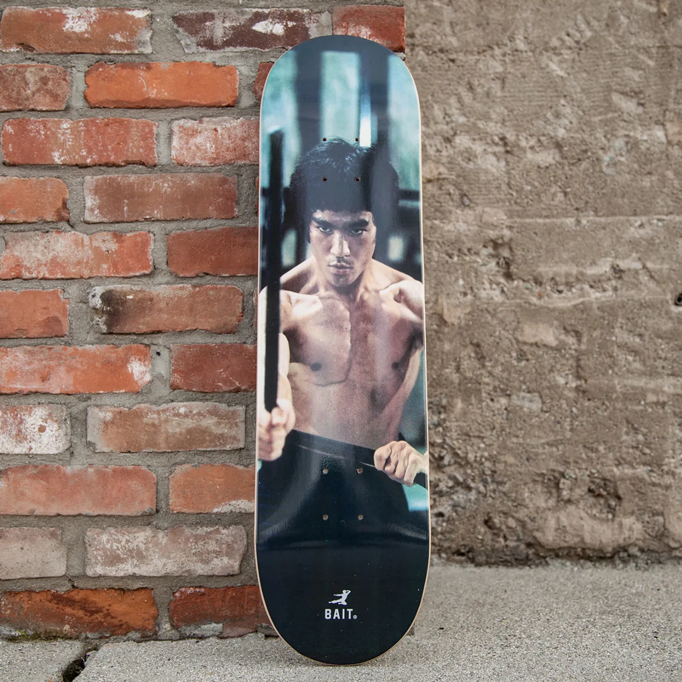 Bruce Lee Dragon Fighting Stick Skateboard Deck