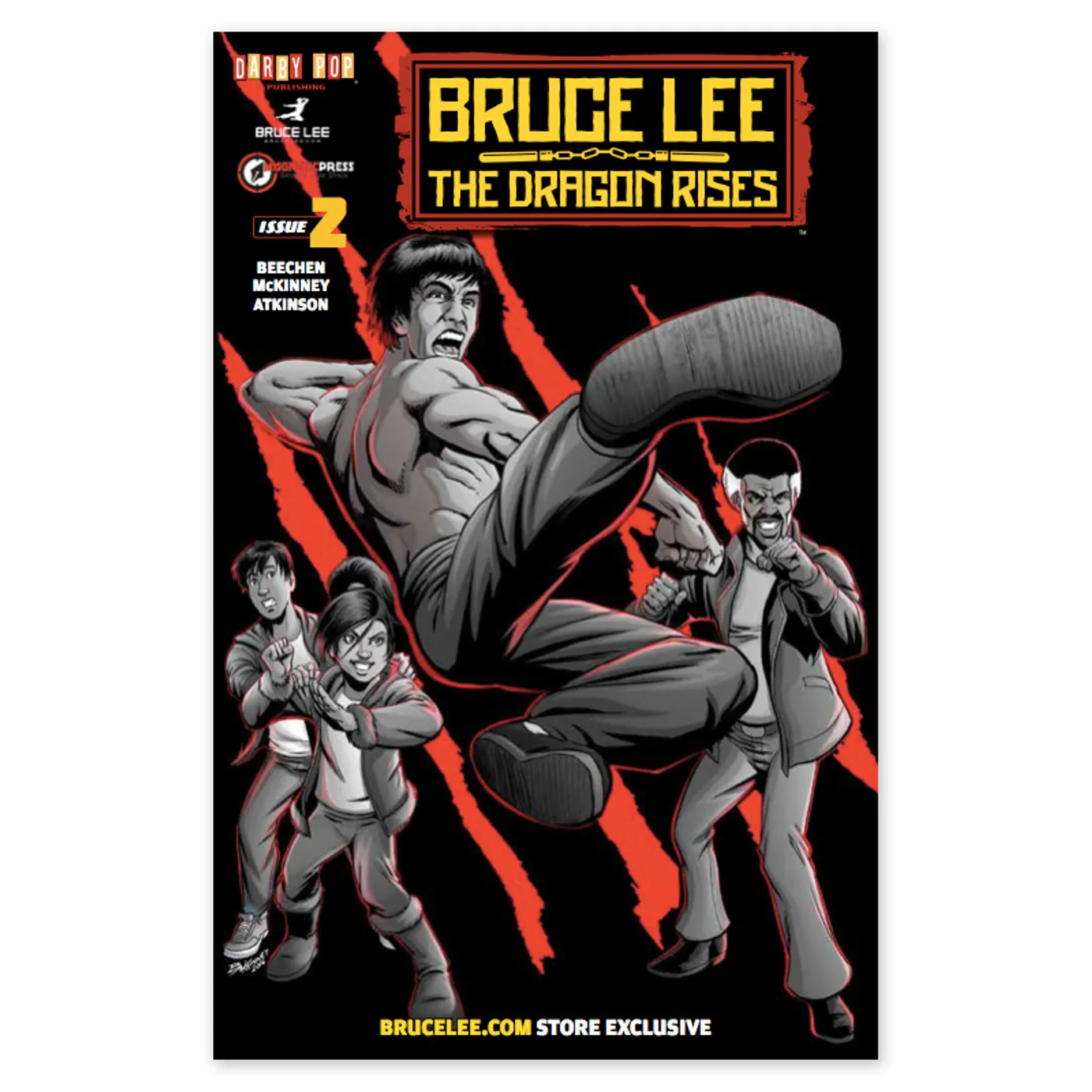 Bruce Lee The Dragon Rises Issue # 2 Signed Cover