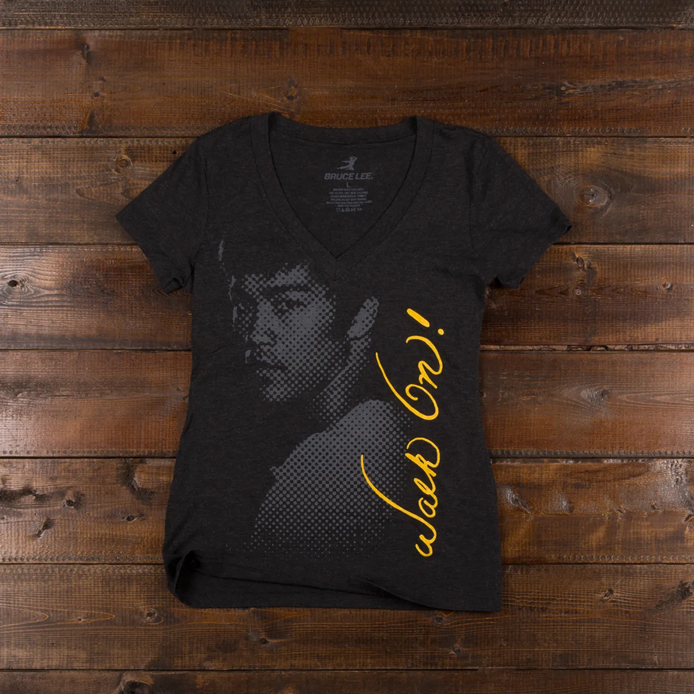Bruce Lee Walk On! Ladies V-neck T-shirt