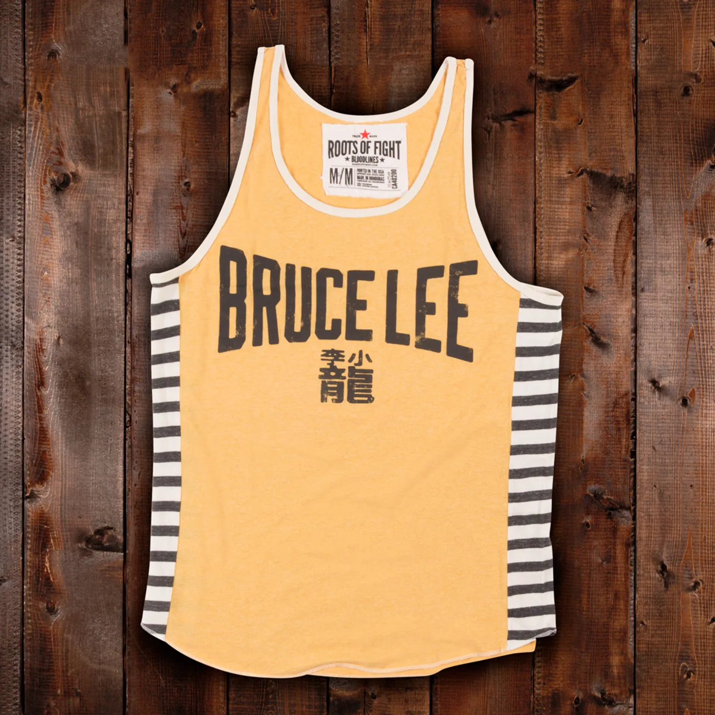 Bruce Lee Emblem Stripe Tank