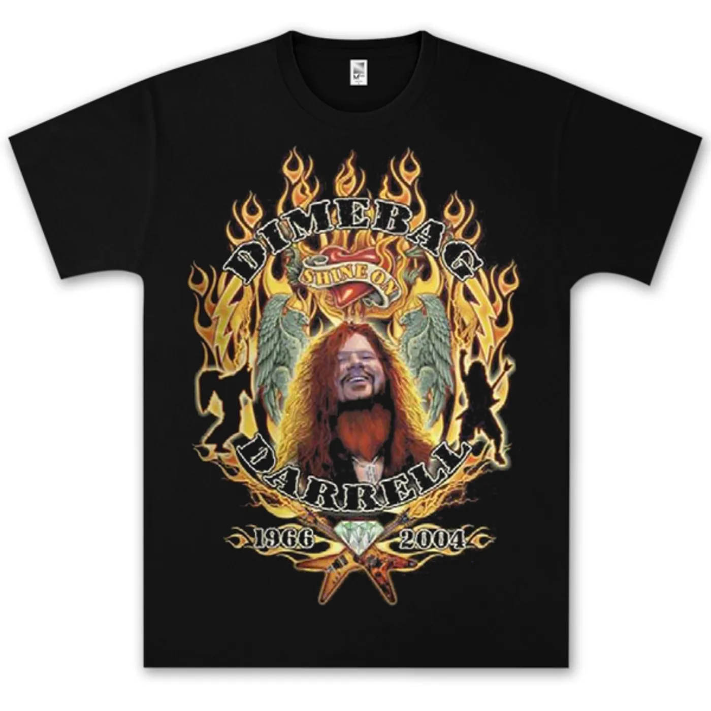 Dimebag Darrell Flames Photo T- Shirt