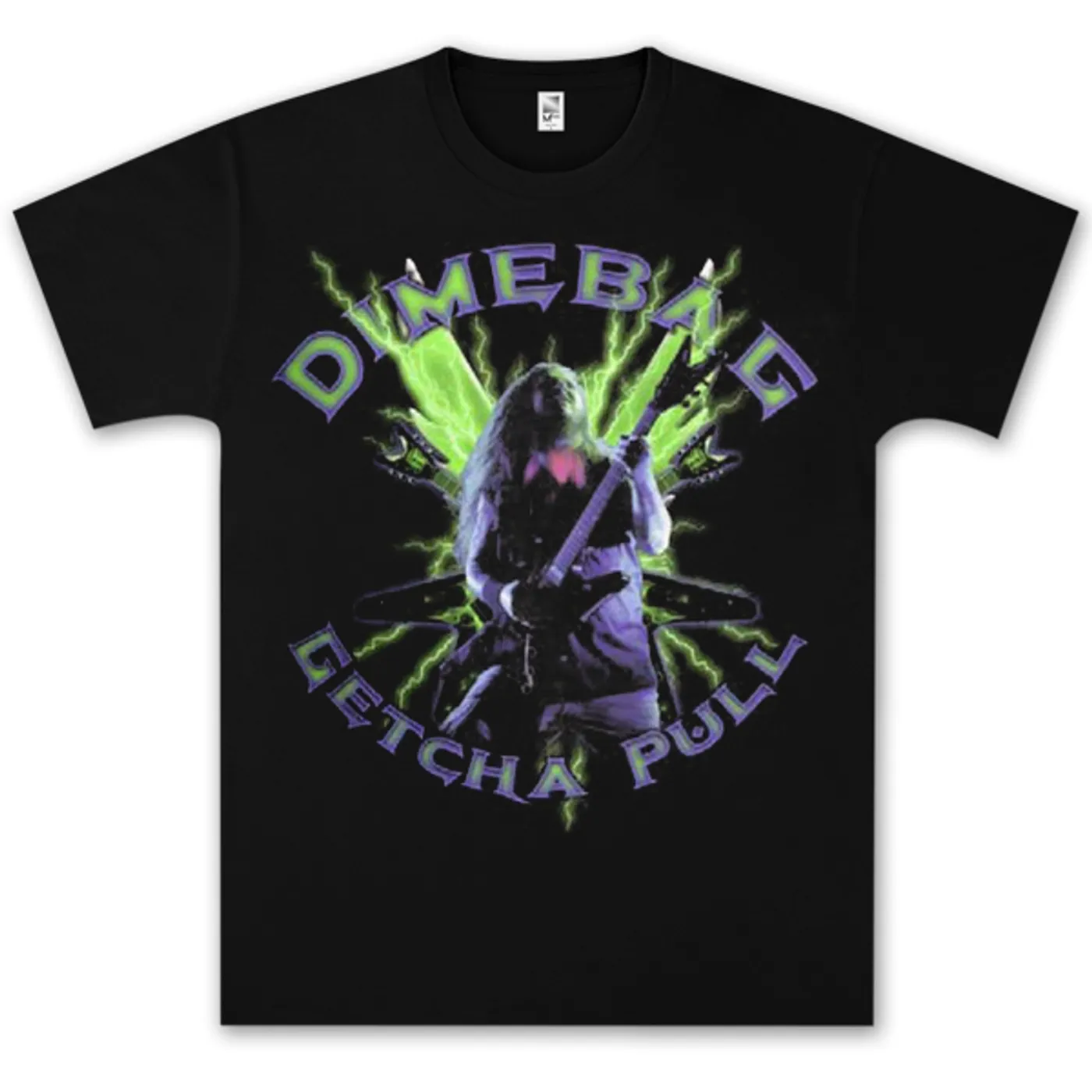 Dimebag Darrell Green Lightning T- Shirt