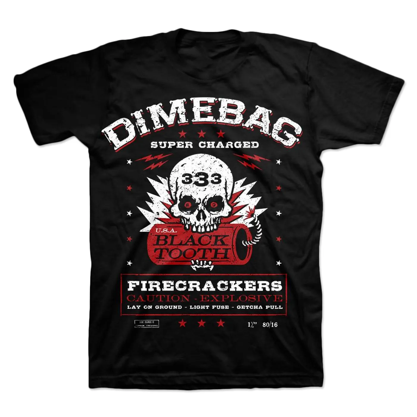 Dimebag Darrell Firecracker Label T-Shirt
