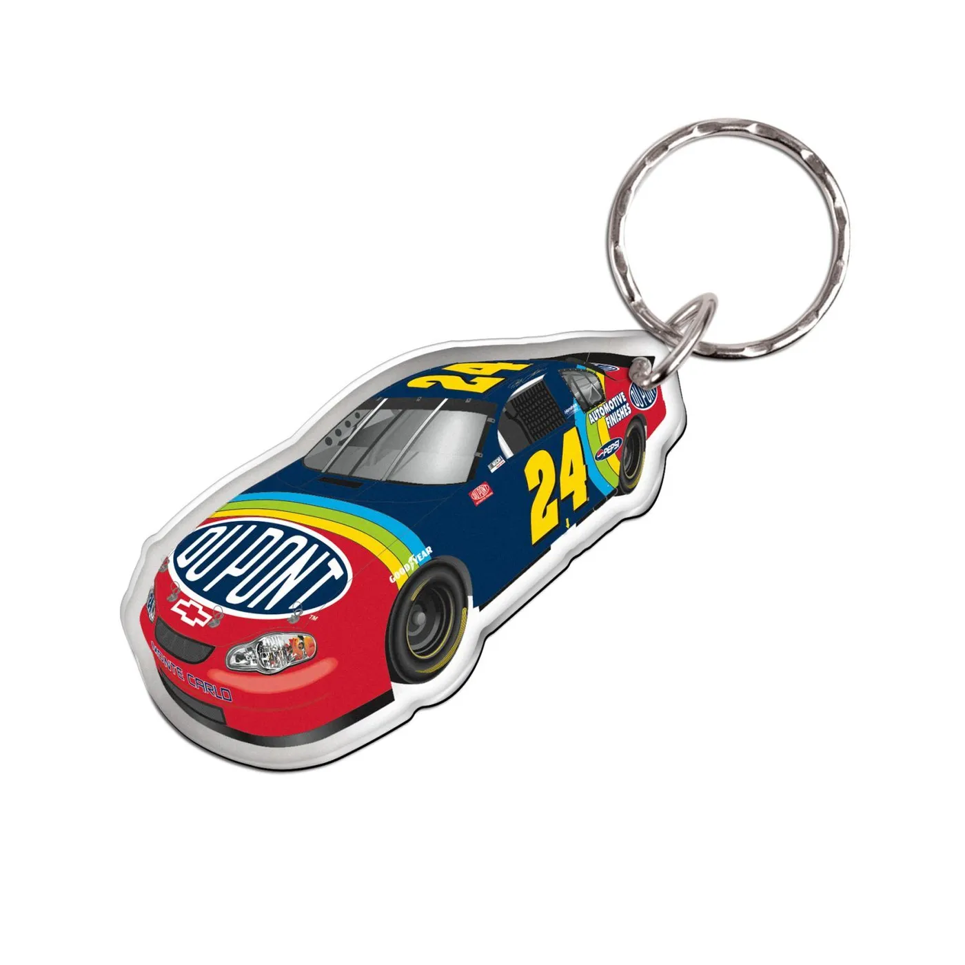 Hendrick Motorsports Jeff Gordon #24 Metallic Freeform Acrylic Key Chain