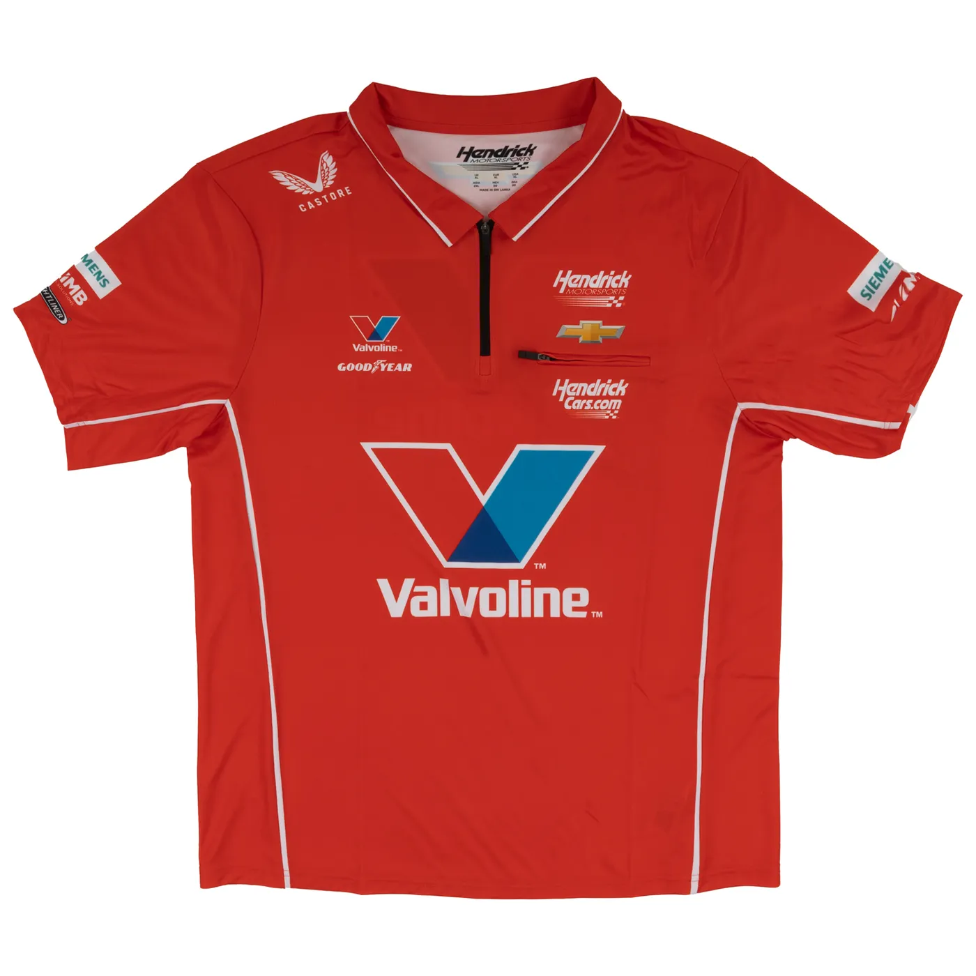 Hendrick Motorsports Kyle Larson #5 Castore Valvoline Red Polo Shirt