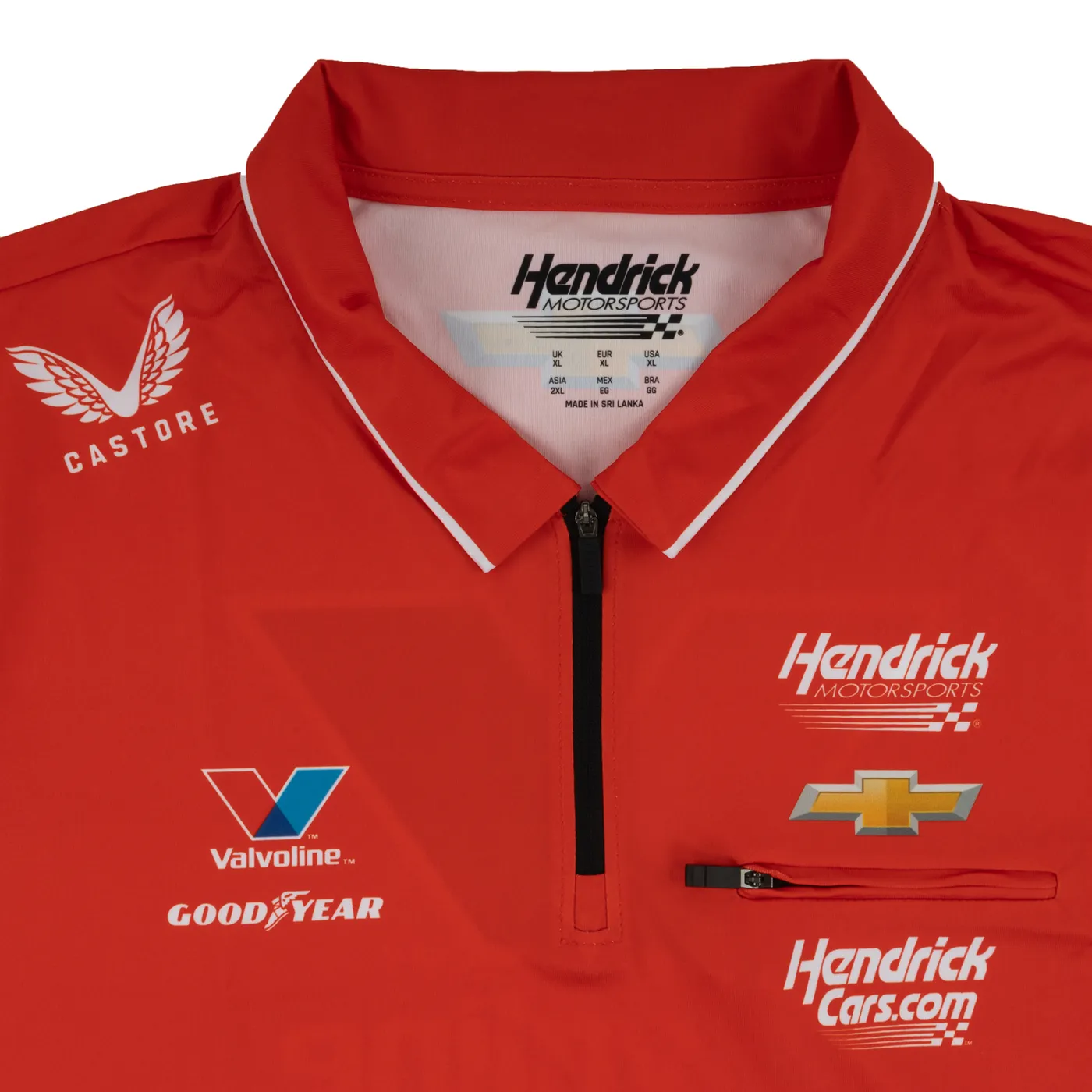Hendrick Motorsports Kyle Larson #5 Castore Valvoline Red Polo Shirt