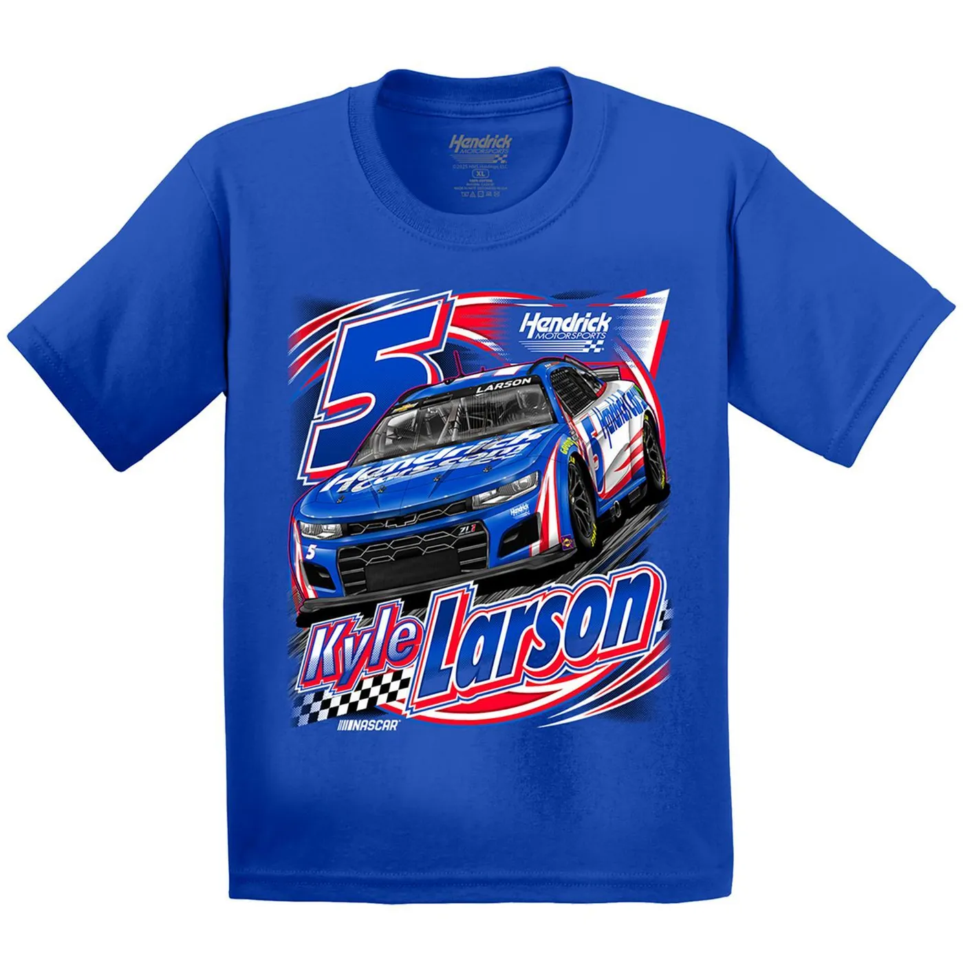 Hendrick Motorsports Kyle Larson #5 Youth HendrickCars.com Royal T-shirt