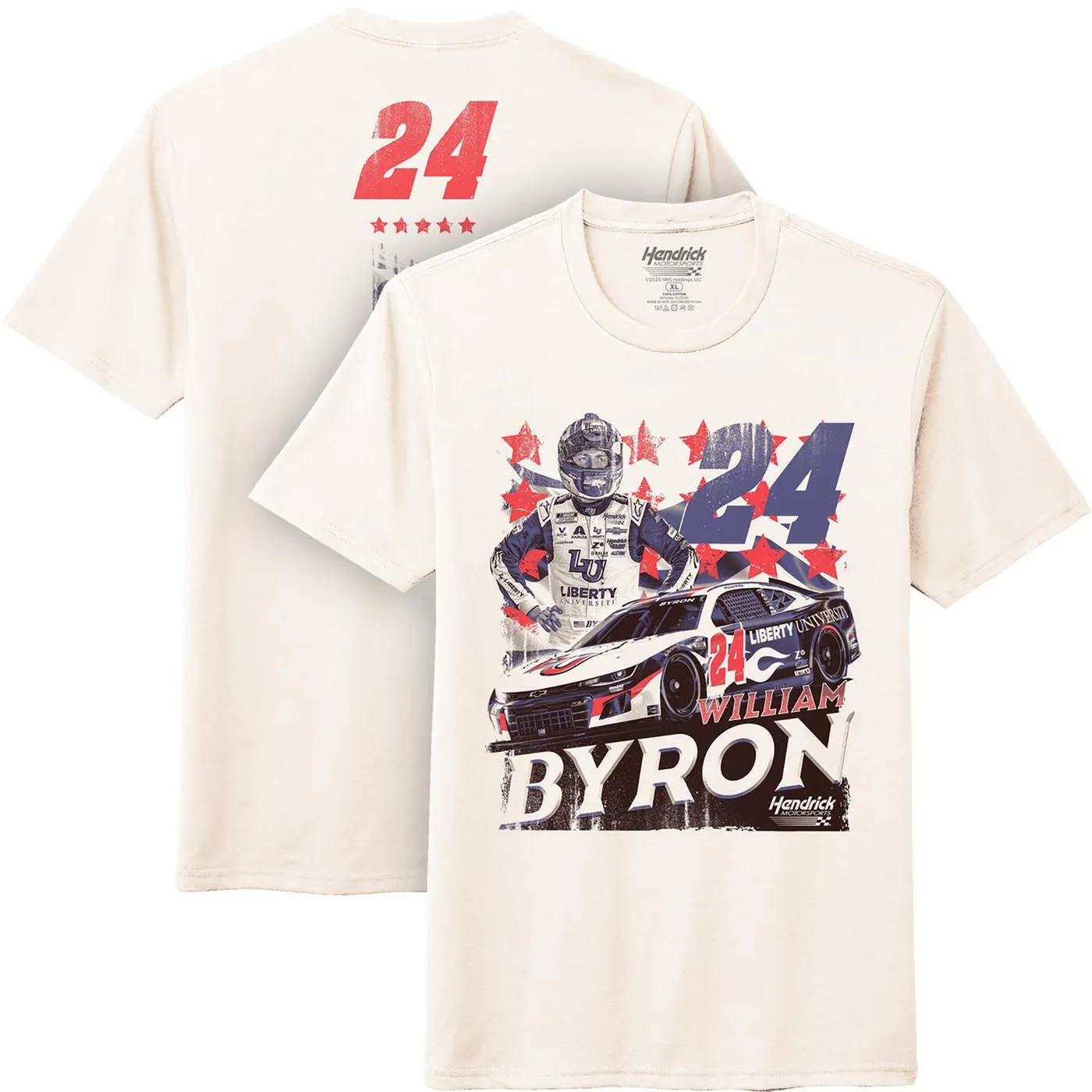 Hendrick Motorsports William Byron #24 2025 Liberty University T-shirt