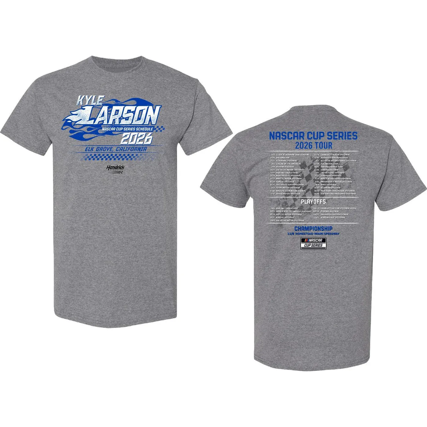 Hendrick Motorsports Kyle Larson #5 2026 Schedule T-shirt