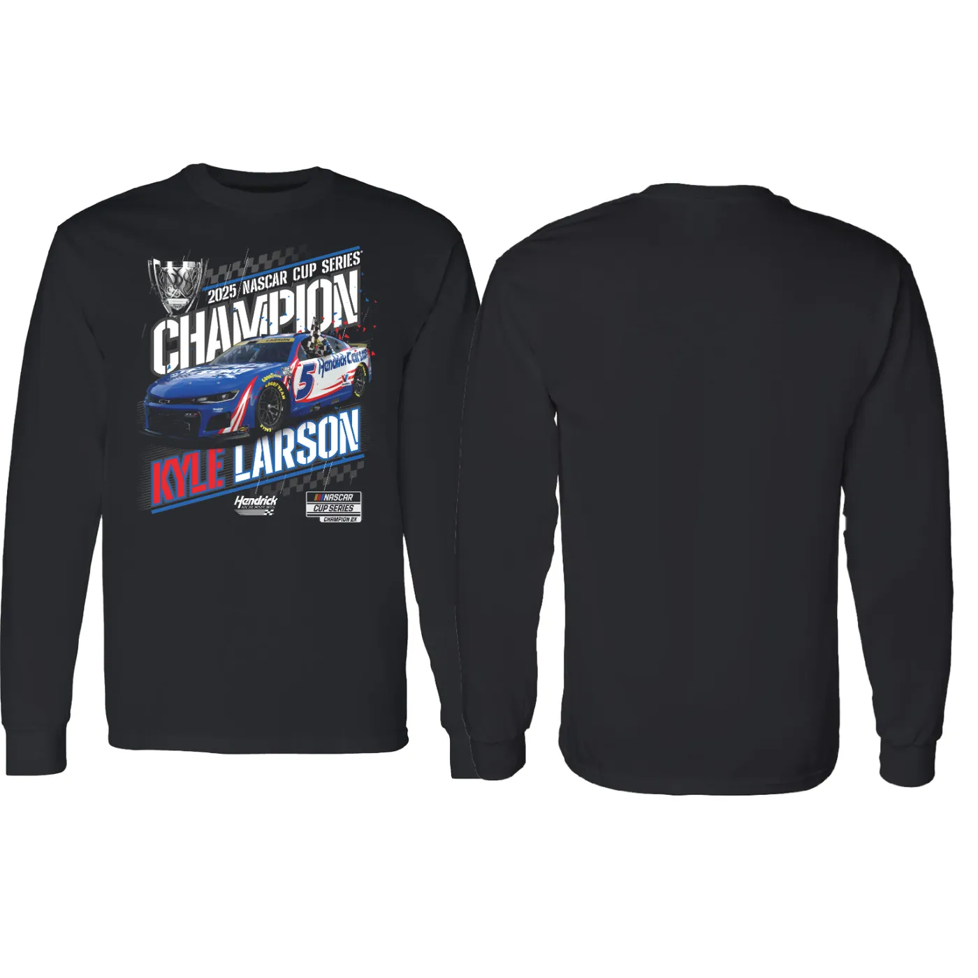 Hendrick Motorsports Kyle Larson #5 2025 NASCAR Champion Official Series Champ Long Sleeve T-shirt