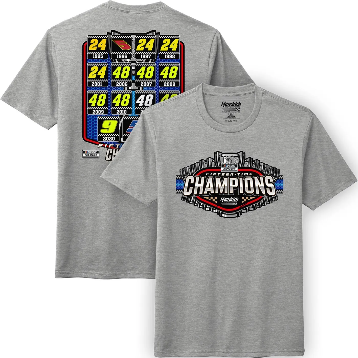 Hendrick Motorsports 15x Champions Gray T-shirt