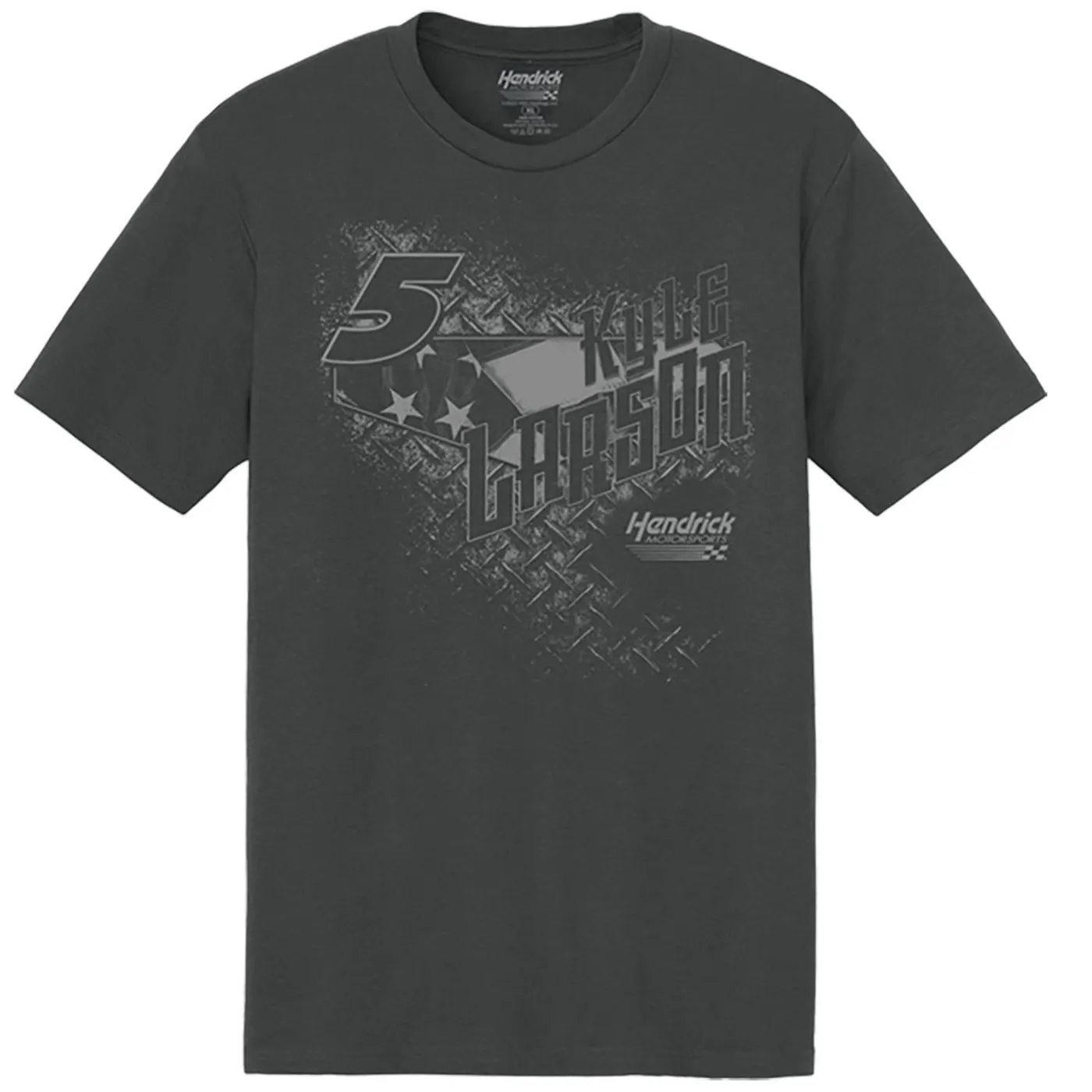 Hendrick Motorsports Kyle Larson #5 Charcoal Flag T-shirt