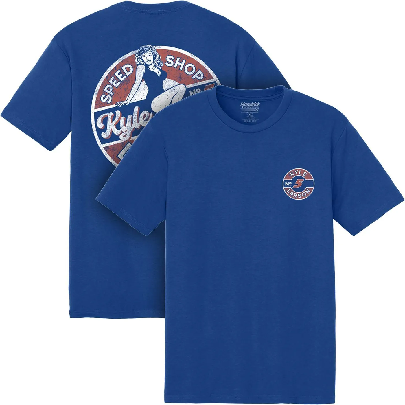 Hendrick Motorsports Kyle Larson #5 Deep Royal Pinup T-shirt
