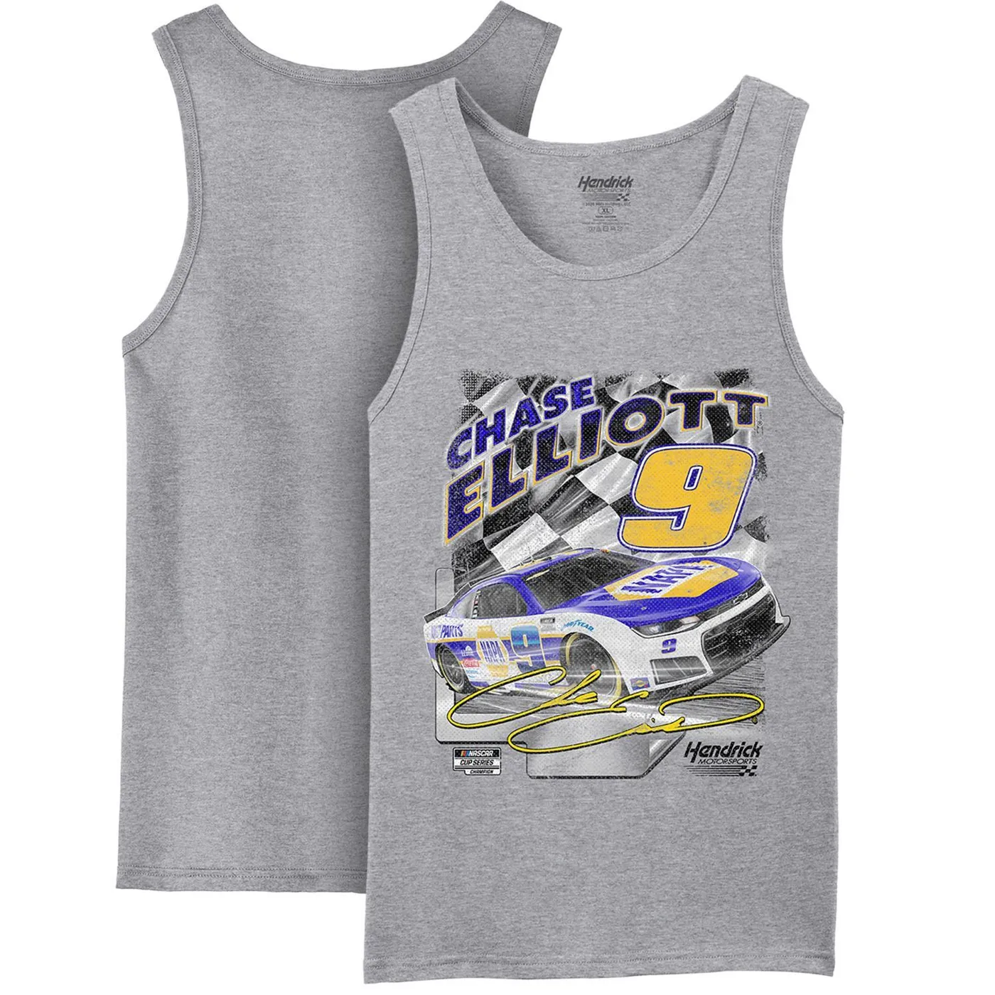 Hendrick Motorsports Chase Elliott #9 NAPA Heather Gray Tank Top