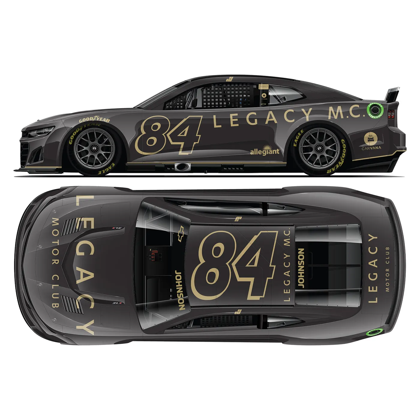 Jimmie Johnson #84 2023 Legacy Motor Club Test Car 1:64 Die-Cast