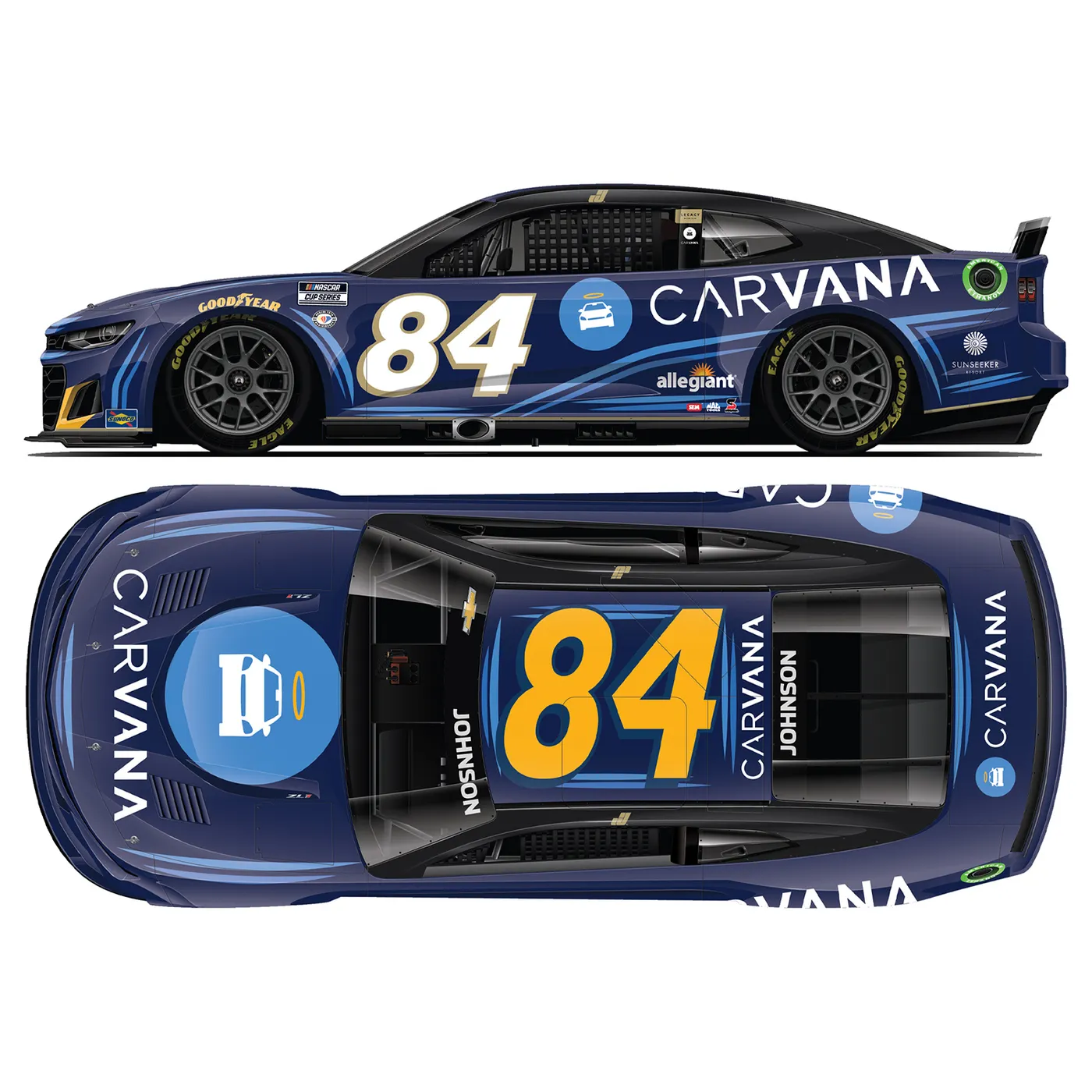 Jimmie Johnson #84 2023 Carvana 1:64 Die-Cast