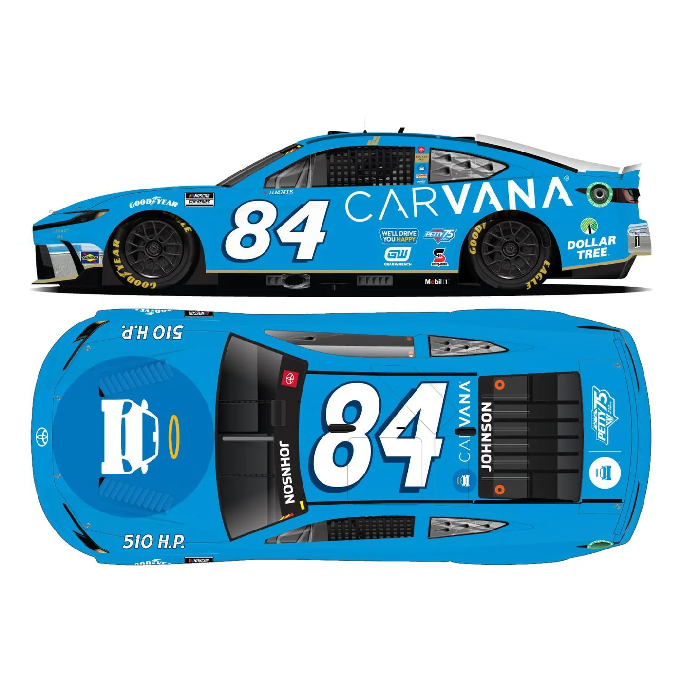 Jimmie Johnson #84 2024 Carvana 1:24 ELITE Die-Cast