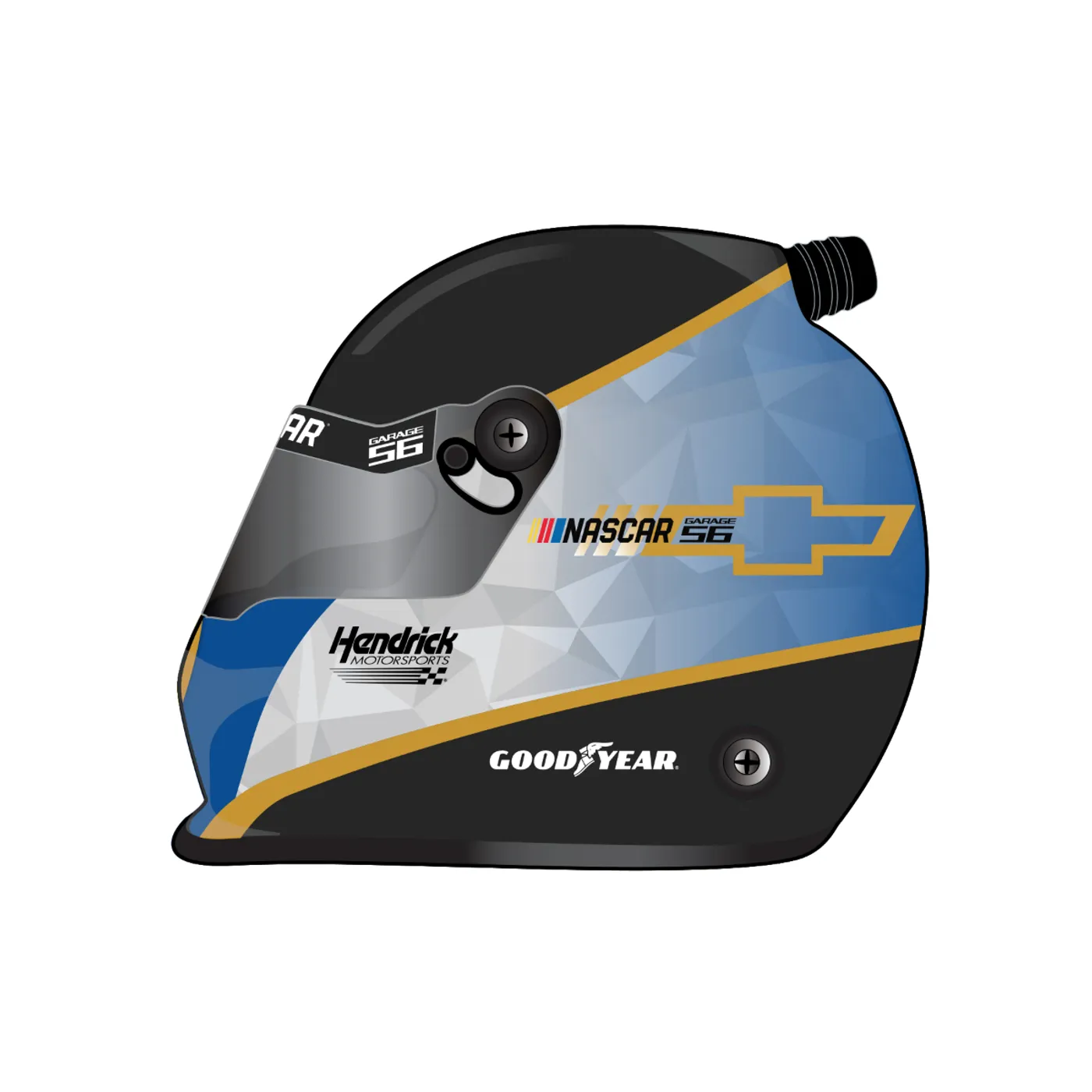 Jimmie Johnson TRIPLE AUTOGRAPHED Garage 56 Fantasy Full Size Replica Helmet