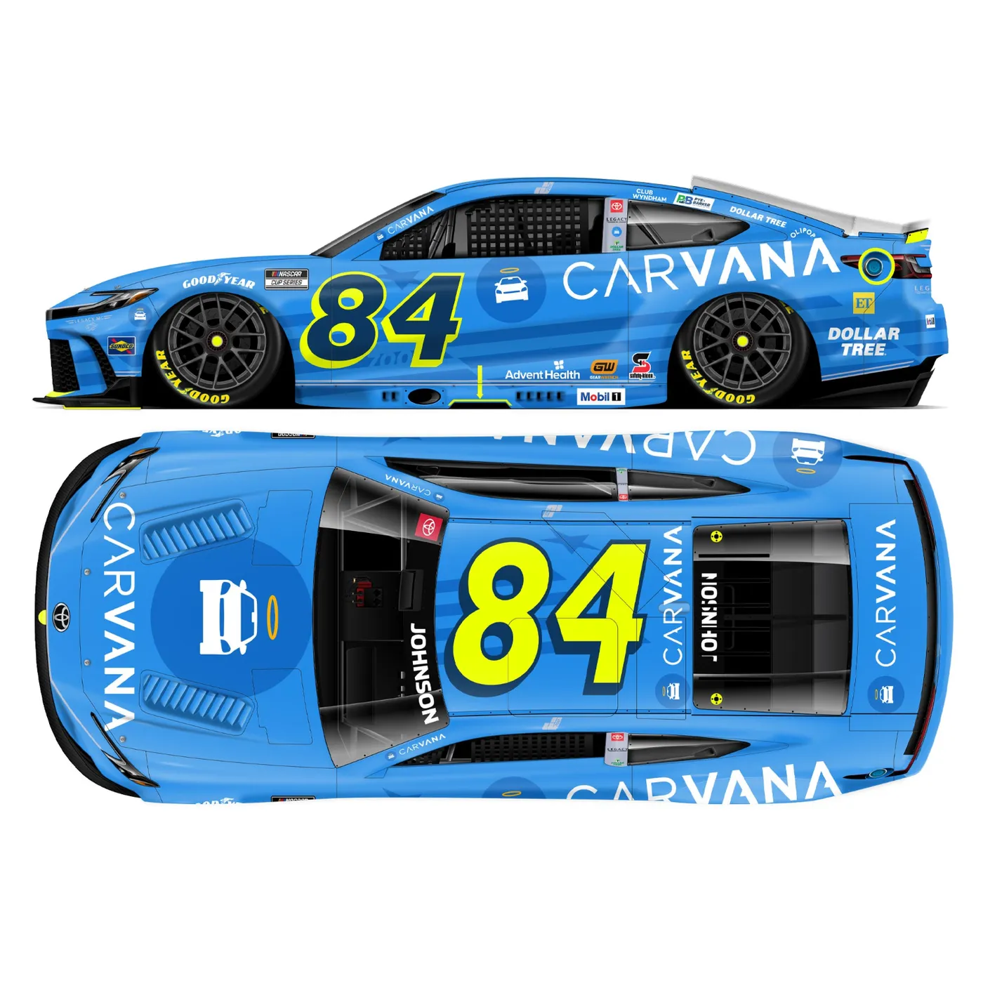 Jimmie Johnson #84 2025 Carvana 700th Start 1:24 HO Die-Cast