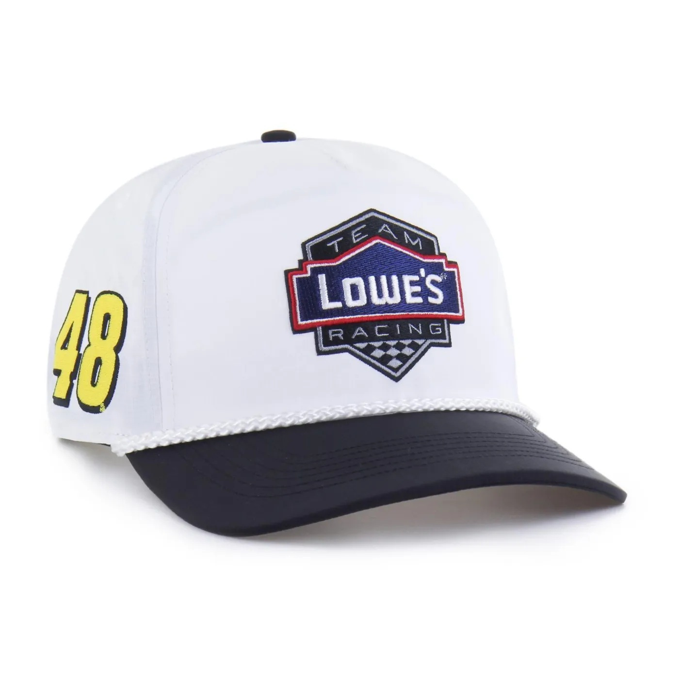 Jimmie Johnson #48 Lowe's '47 Brand White Crown Brrr Rope Hitch Hat