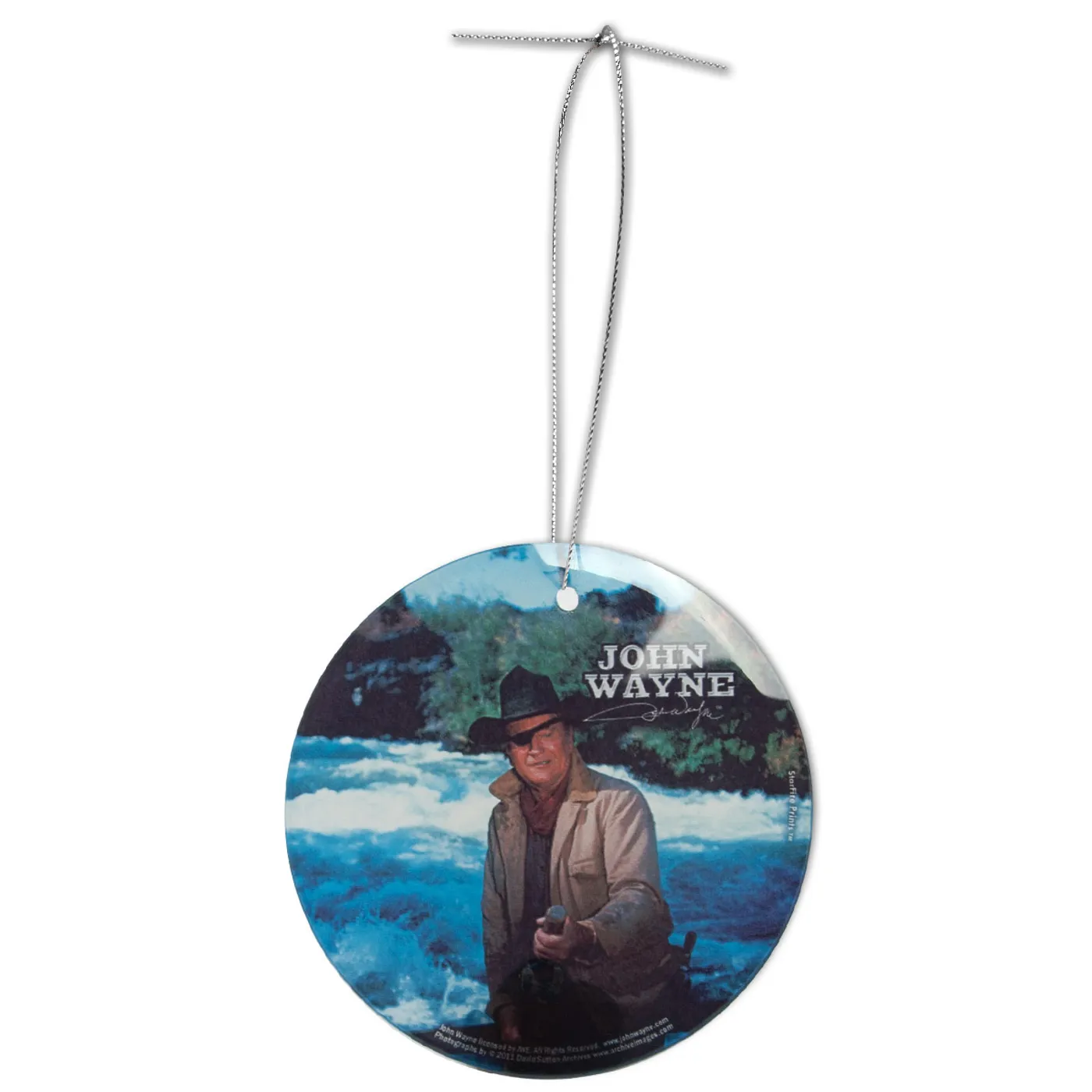 John Wayne "Rooster Cogburn" Glass Ornament