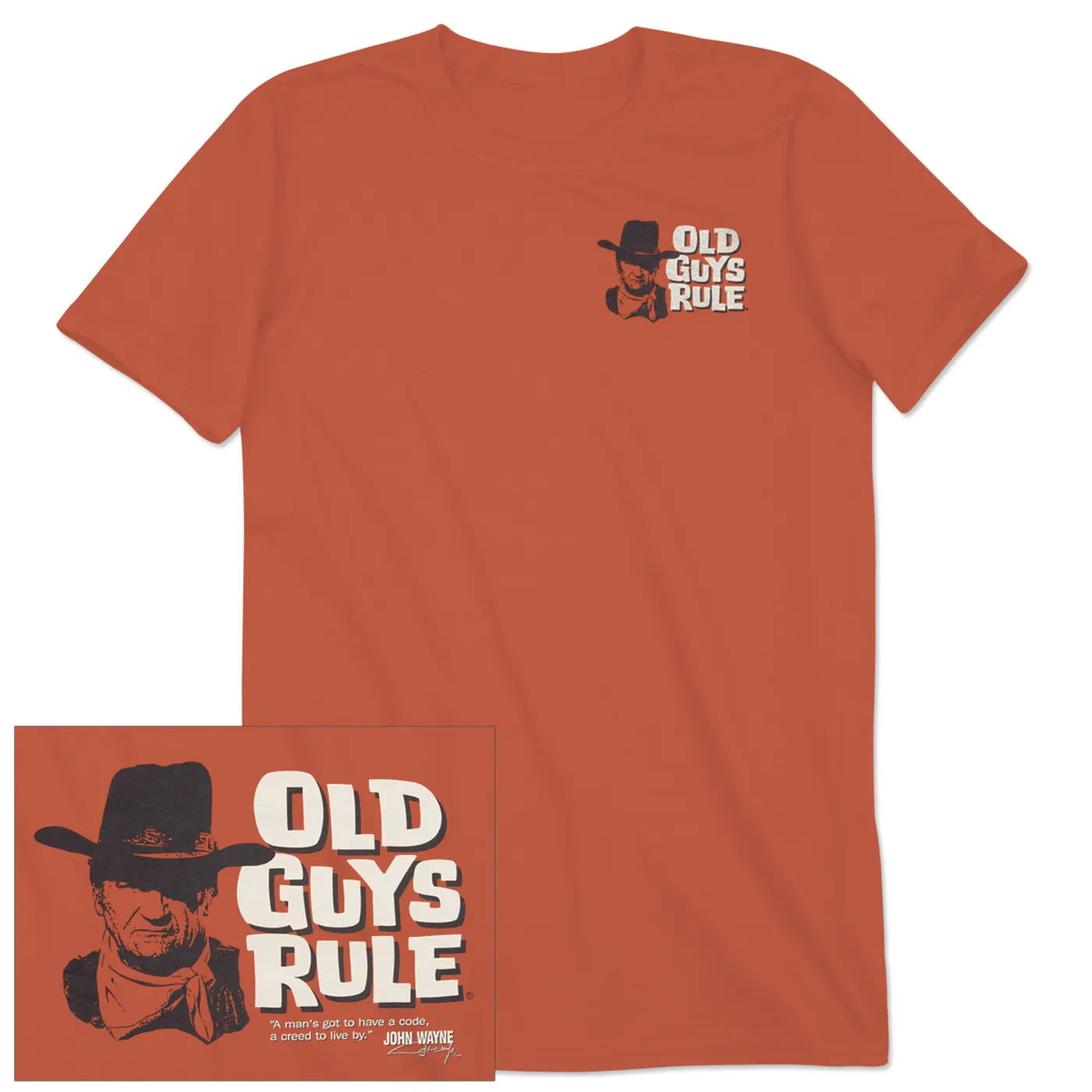 John Wayne Old Guys Rule "Code" Unisex T-shirt