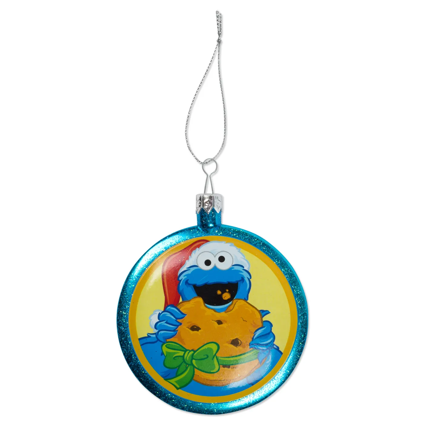 Sesame Street Cookie Shatterproof Glass Ornament