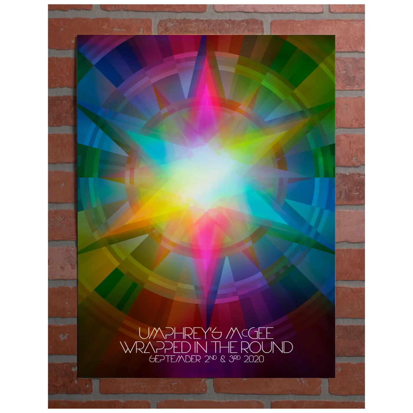 Umphrey's McGee Wrapped in the Round Foil Poster by Baker Prints